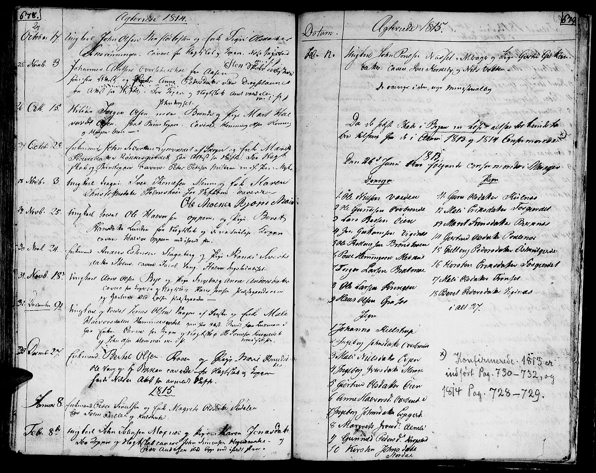 Ministerialprotokoller, klokkerbøker og fødselsregistre - Nord-Trøndelag, SAT/A-1458/709/L0060: Parish register (official) no. 709A07, 1797-1815, p. 678-679