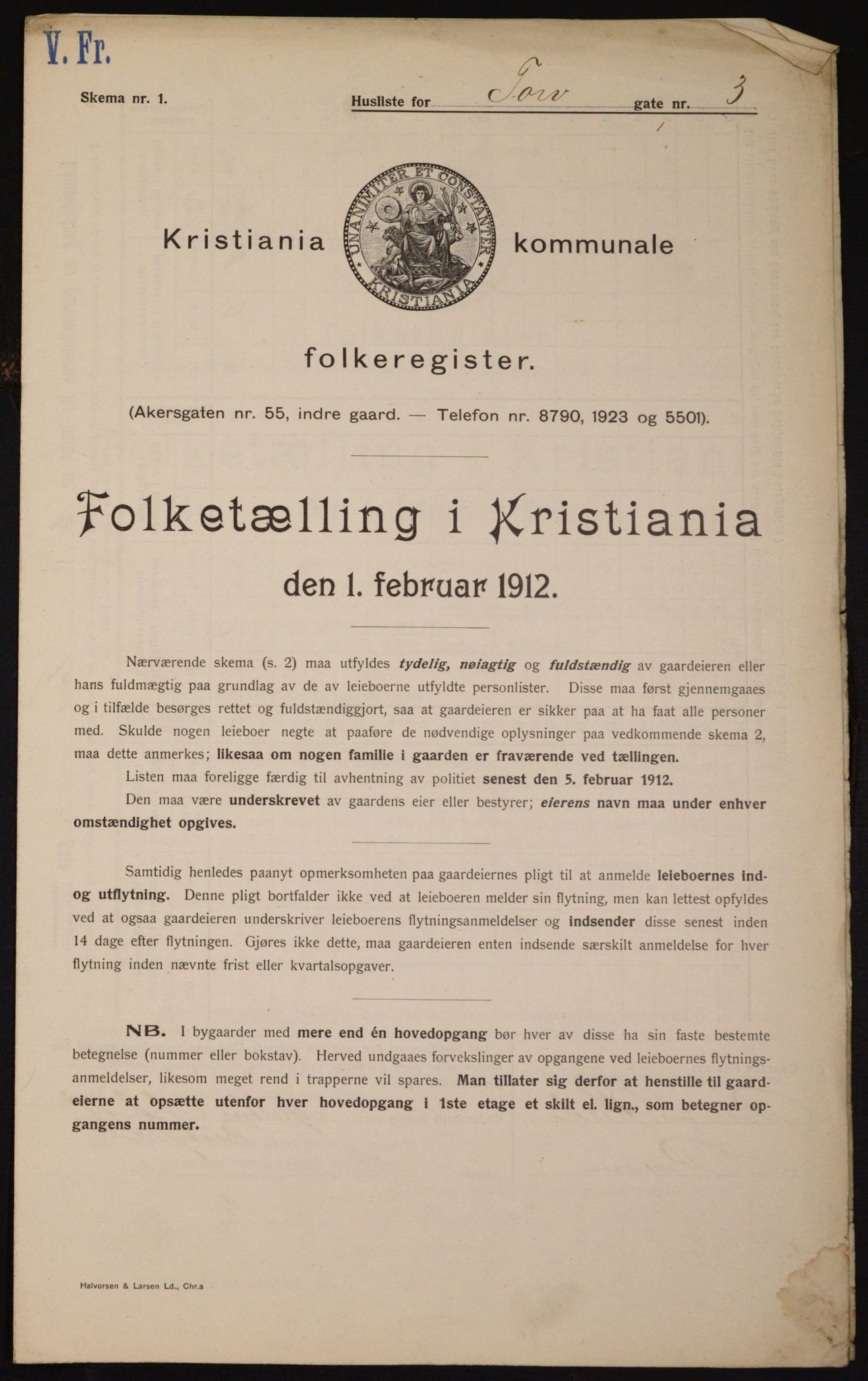 OBA, Municipal Census 1912 for Kristiania, 1912, p. 113892