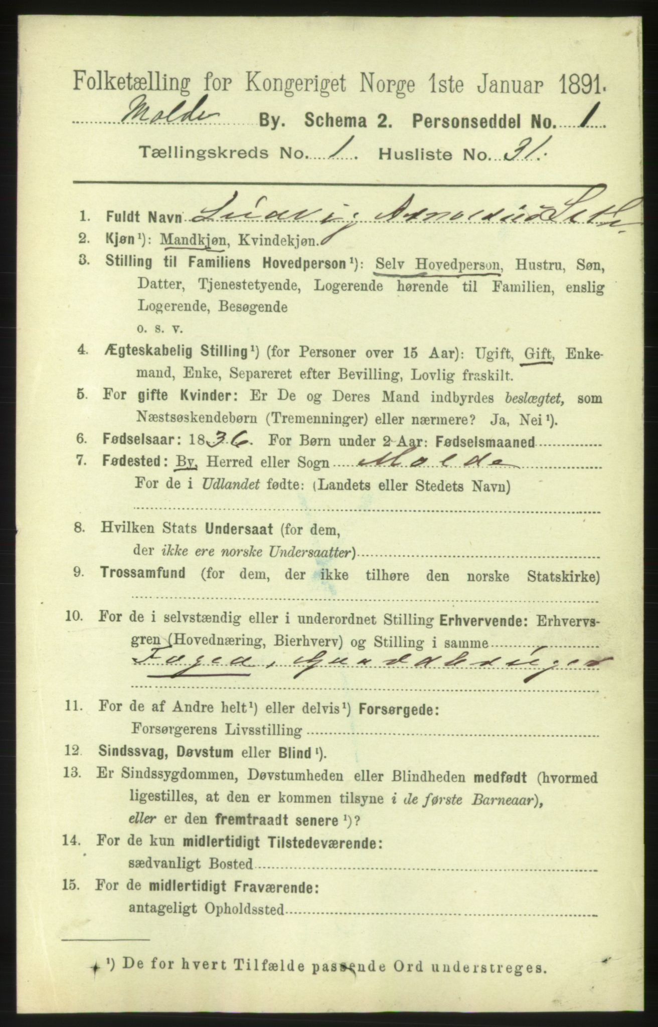 RA, 1891 census for 1502 Molde, 1891, p. 565