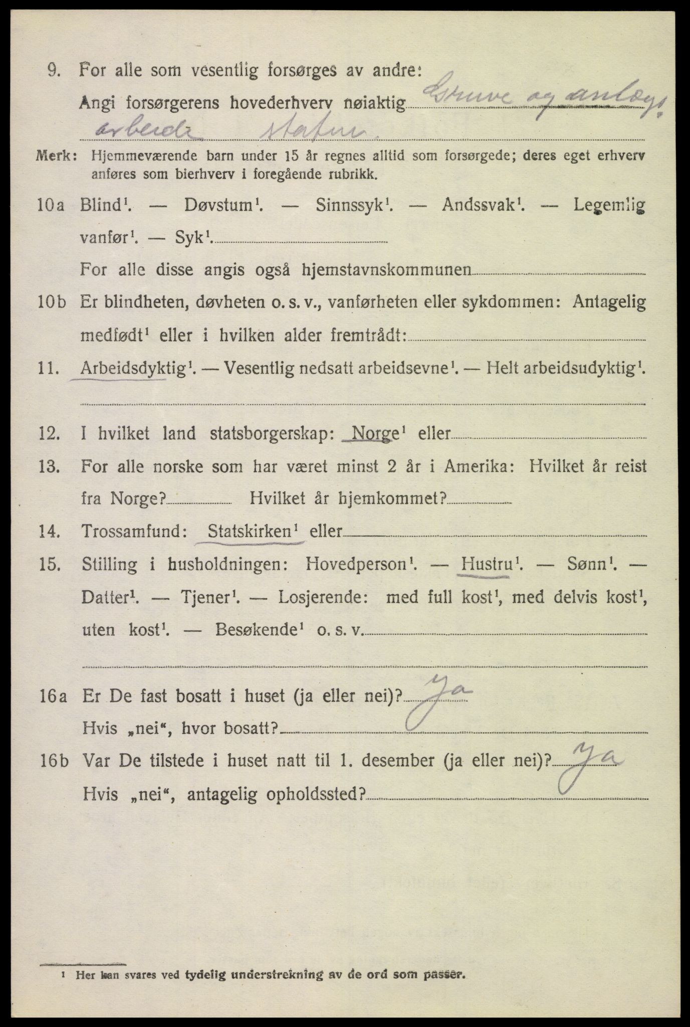 SAH, 1920 census for Biri, 1920, p. 3194