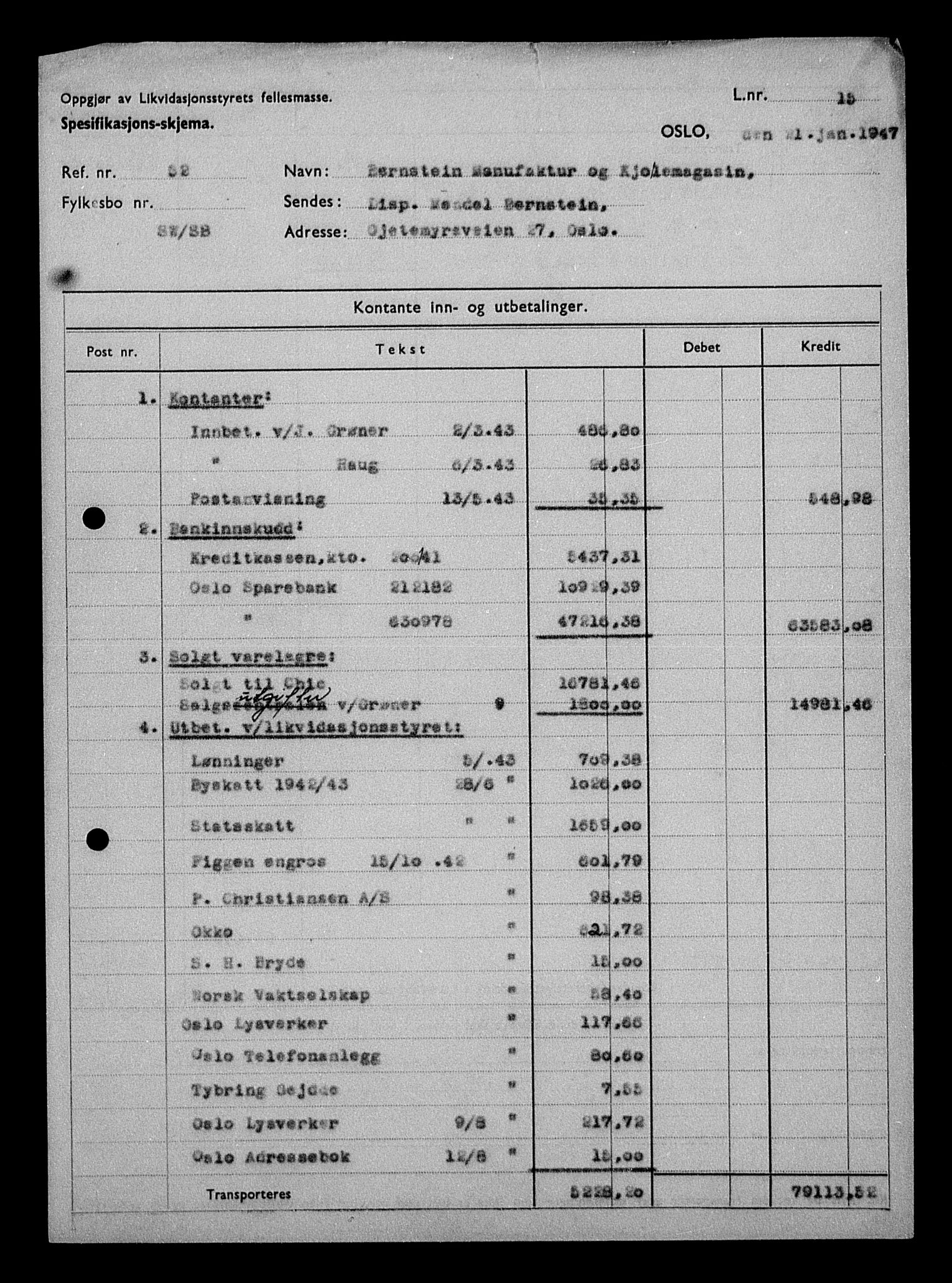 Justisdepartementet, Tilbakeføringskontoret for inndratte formuer, AV/RA-S-1564/H/Hc/Hcc/L0924: --, 1945-1947, p. 12