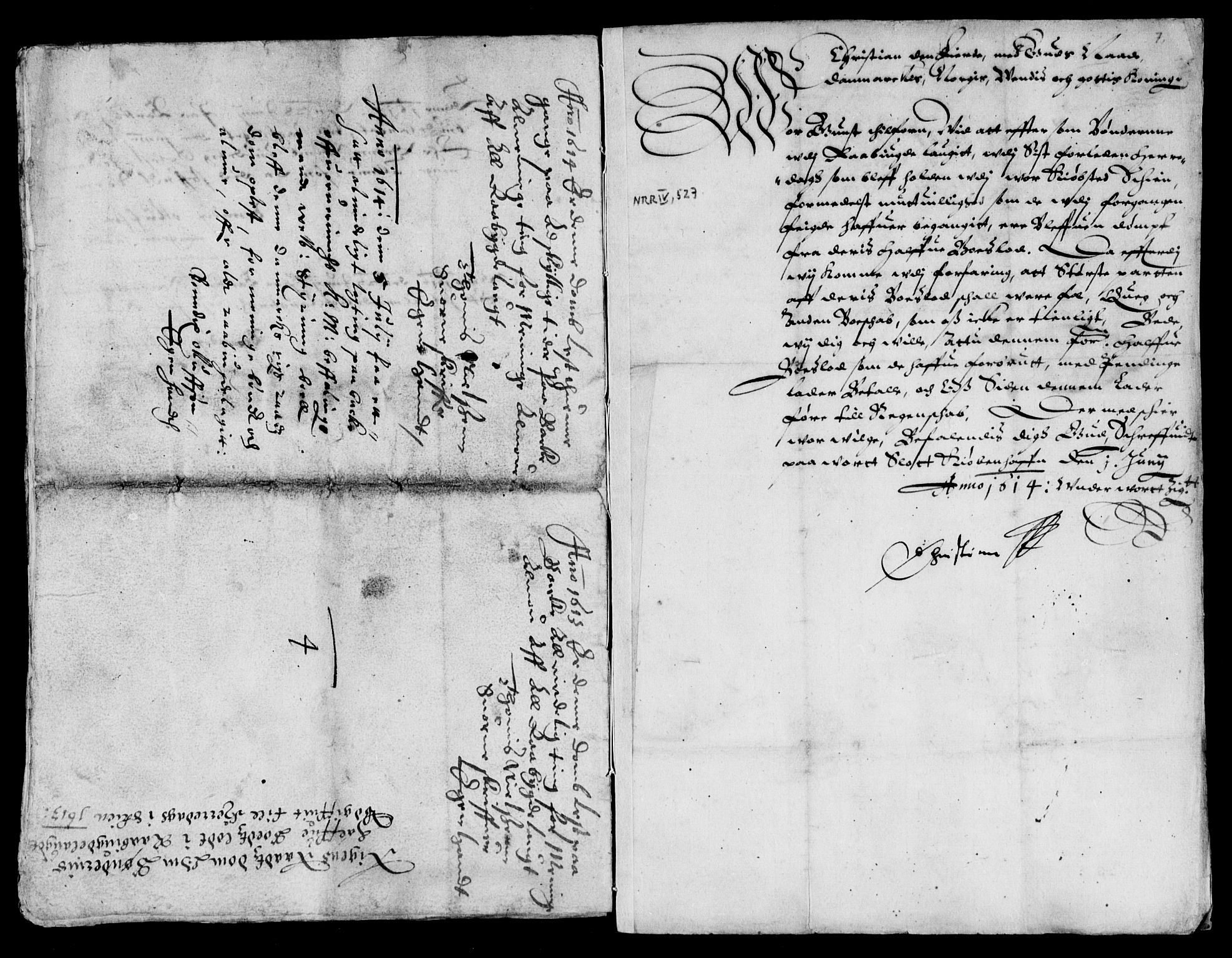 Rentekammeret inntil 1814, Reviderte regnskaper, Lensregnskaper, AV/RA-EA-5023/R/Rb/Rbq/L0008: Nedenes len. Mandals len. Råbyggelag., 1615-1617