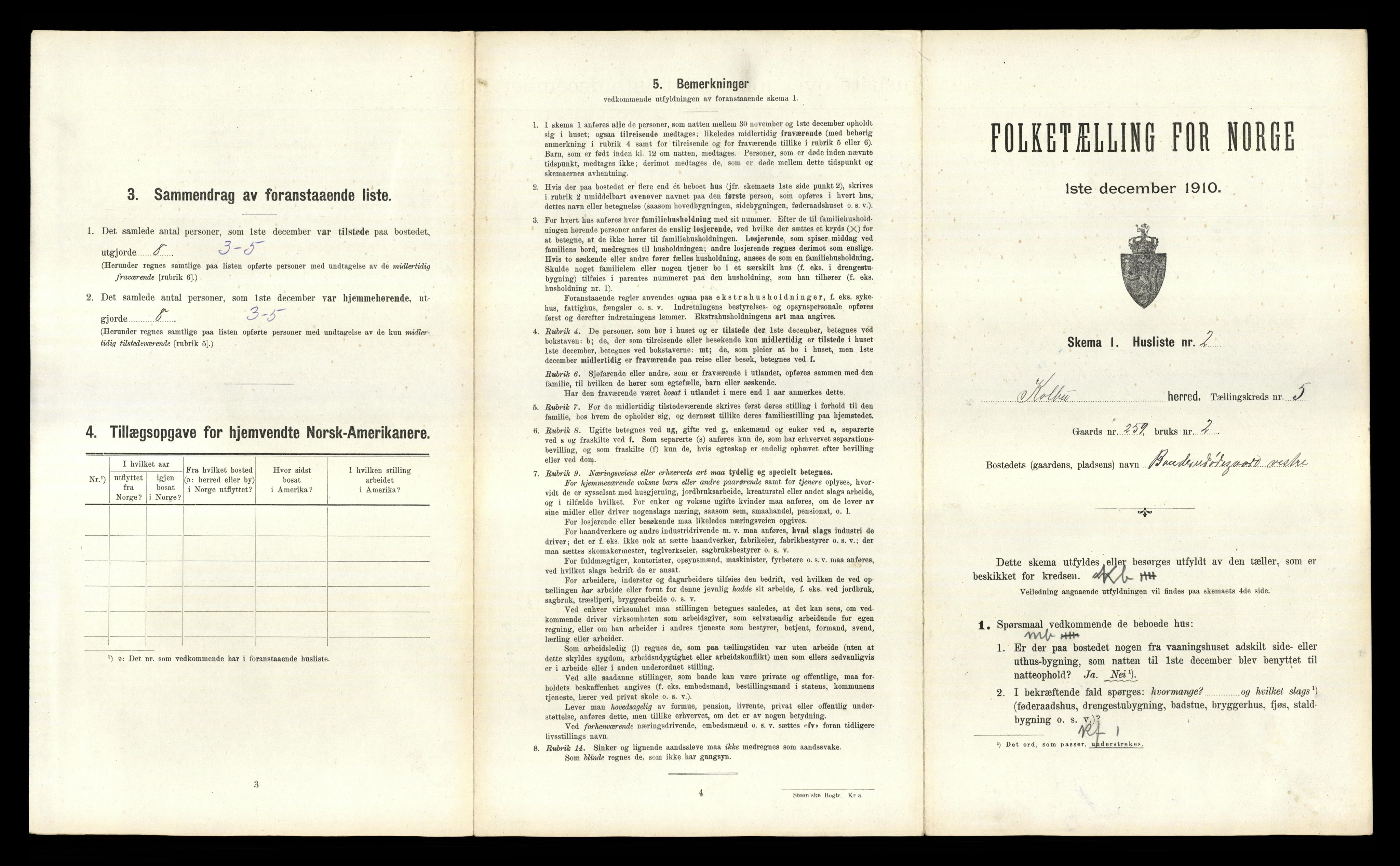 RA, 1910 census for Kolbu, 1910, p. 746