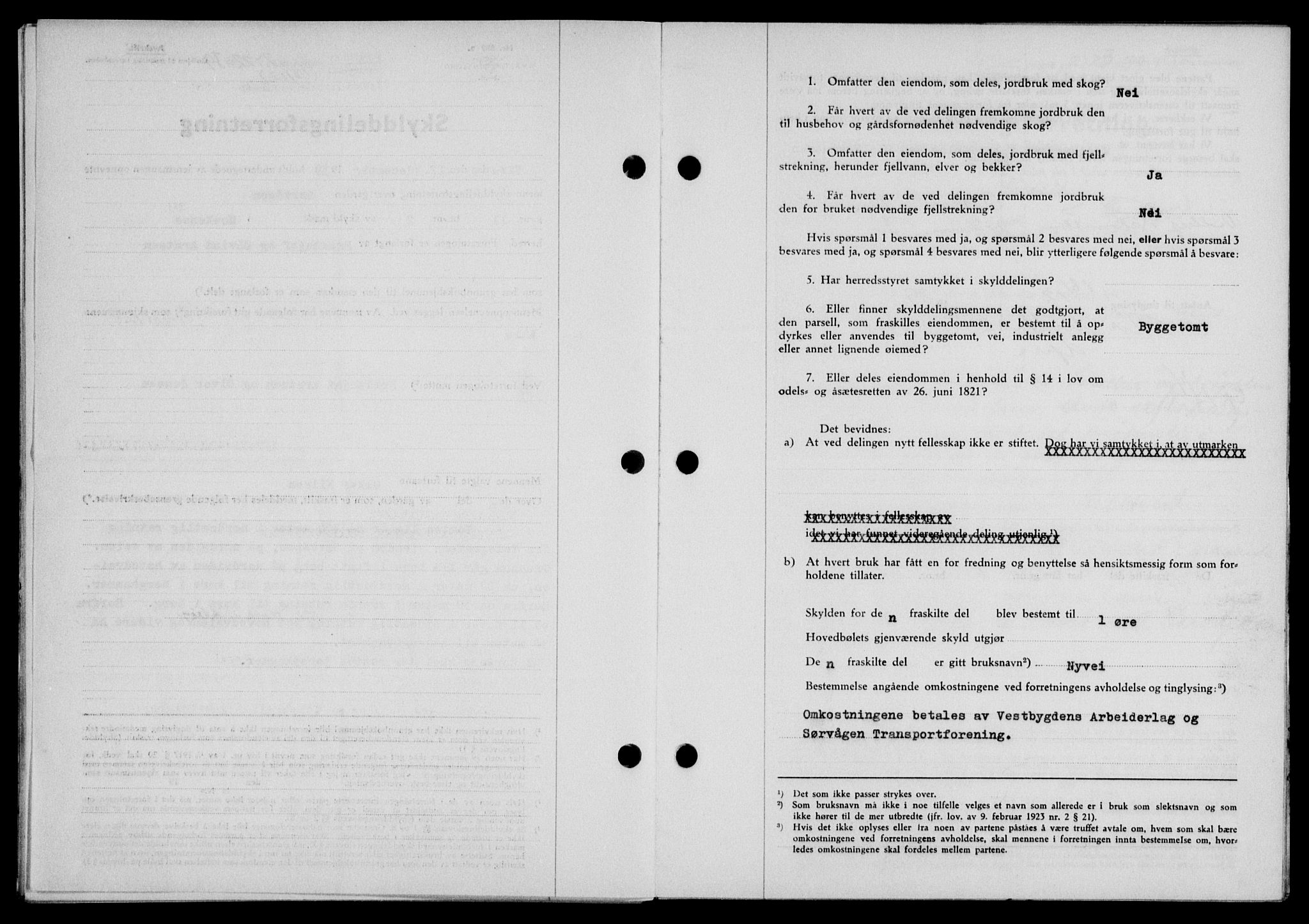 Lofoten sorenskriveri, SAT/A-0017/1/2/2C/L0007a: Mortgage book no. 7a, 1939-1940, Diary no: : 2722/1939