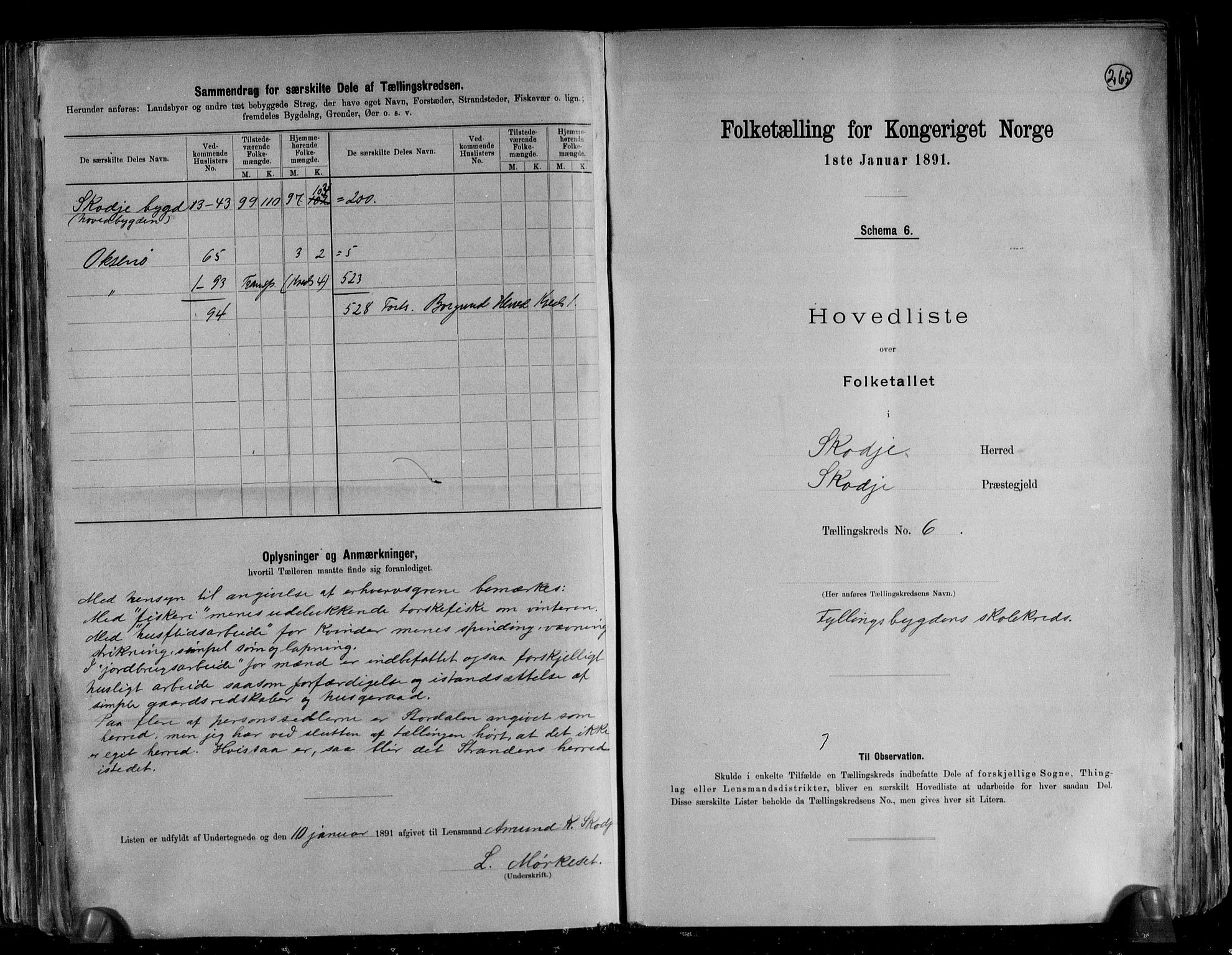 RA, 1891 census for 1529 Skodje, 1891, p. 14