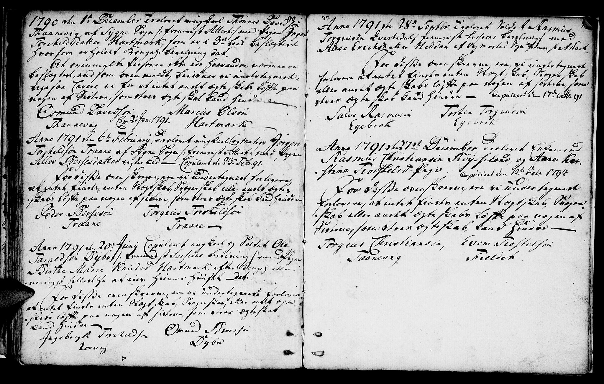 Mandal sokneprestkontor, SAK/1111-0030/F/Fa/Fab/L0002: Parish register (official) no. A 2, 1753-1801, p. 90-91