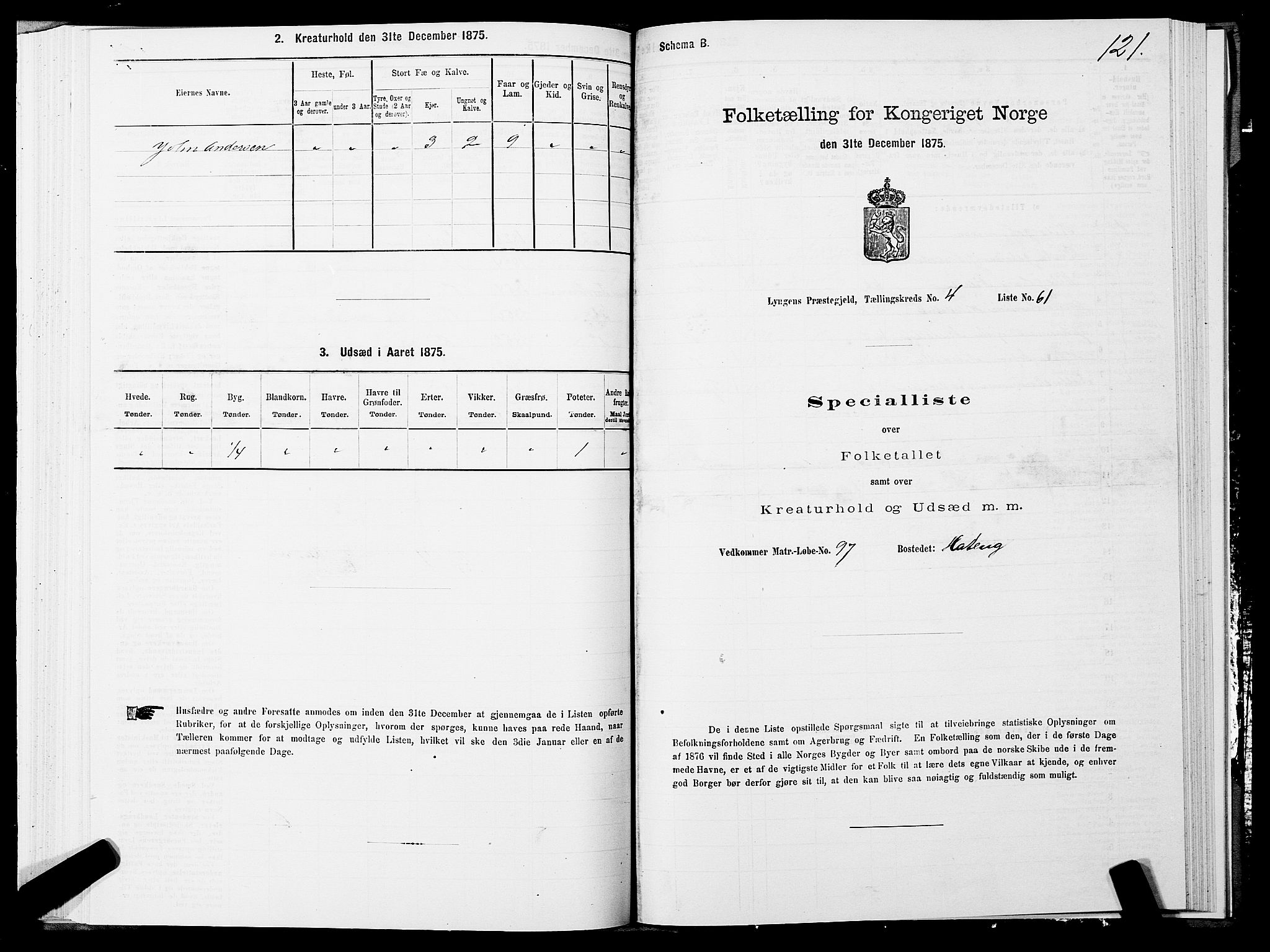 SATØ, 1875 census for 1938P Lyngen, 1875, p. 4121