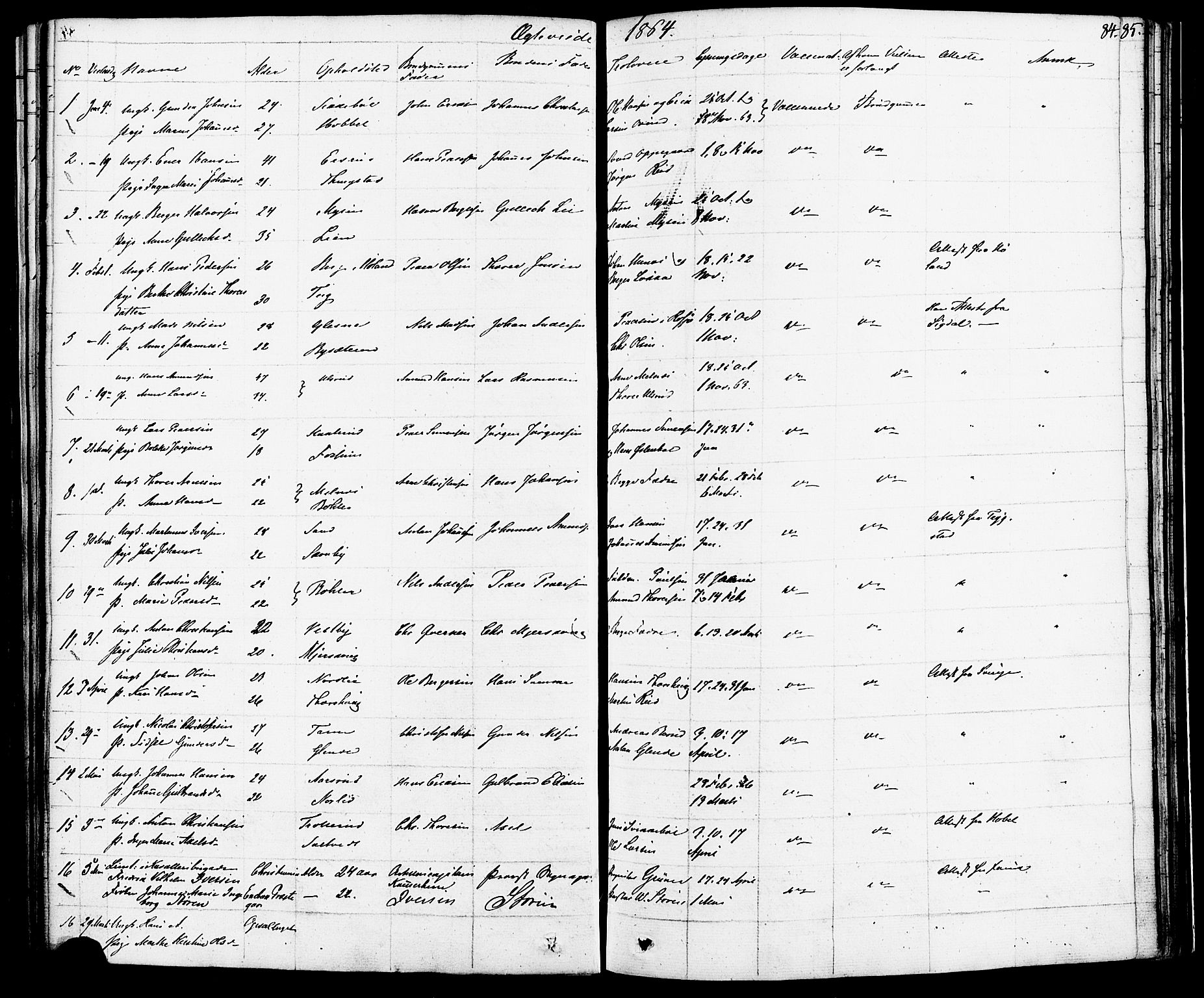 Enebakk prestekontor Kirkebøker, SAO/A-10171c/F/Fa/L0012: Parish register (official) no. I 12, 1832-1882, p. 84