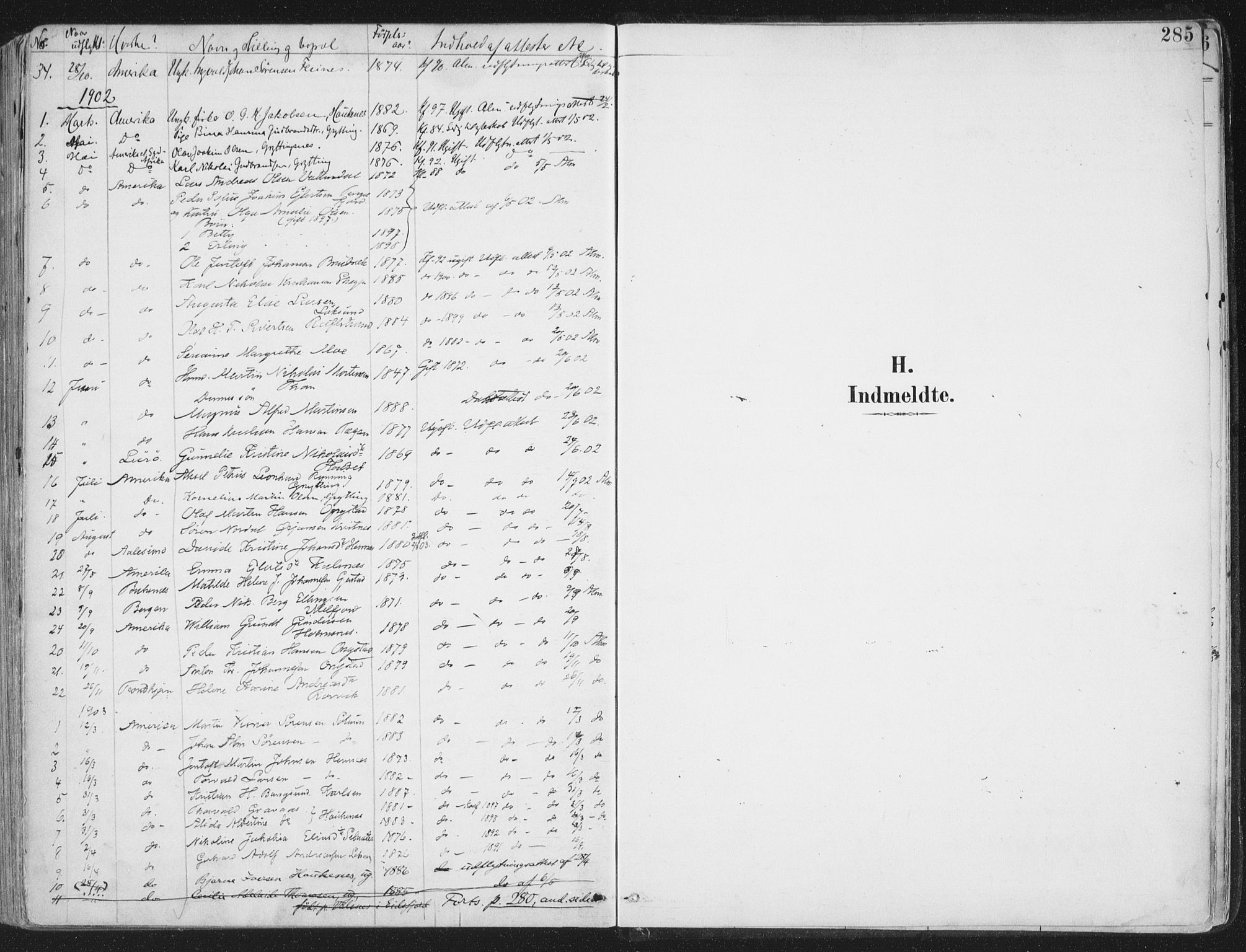 Ministerialprotokoller, klokkerbøker og fødselsregistre - Nordland, SAT/A-1459/888/L1246: Parish register (official) no. 888A12, 1891-1903, p. 285