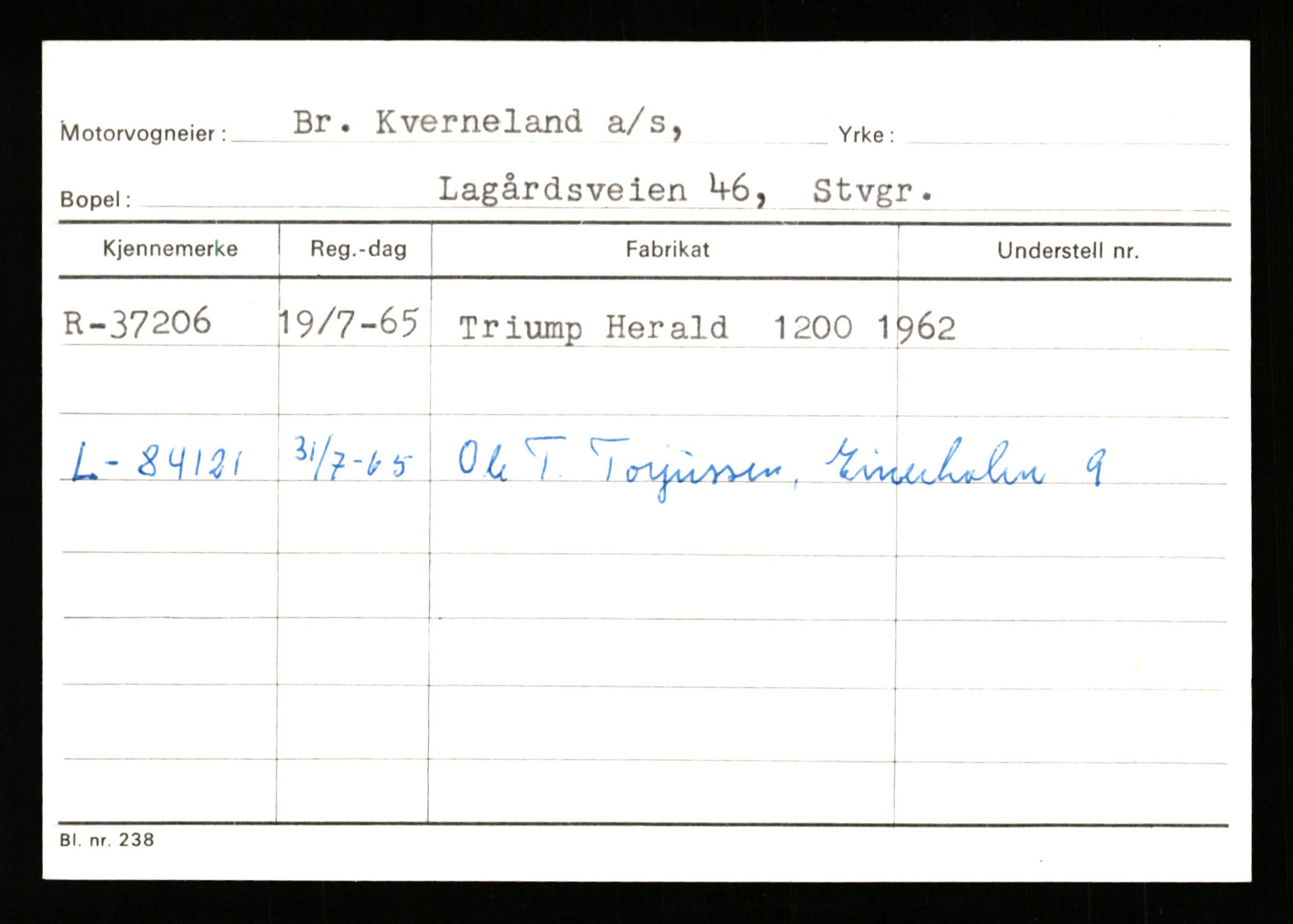 Stavanger trafikkstasjon, AV/SAST-A-101942/0/G/L0006: Registreringsnummer: 34250 - 49007, 1930-1971, p. 867