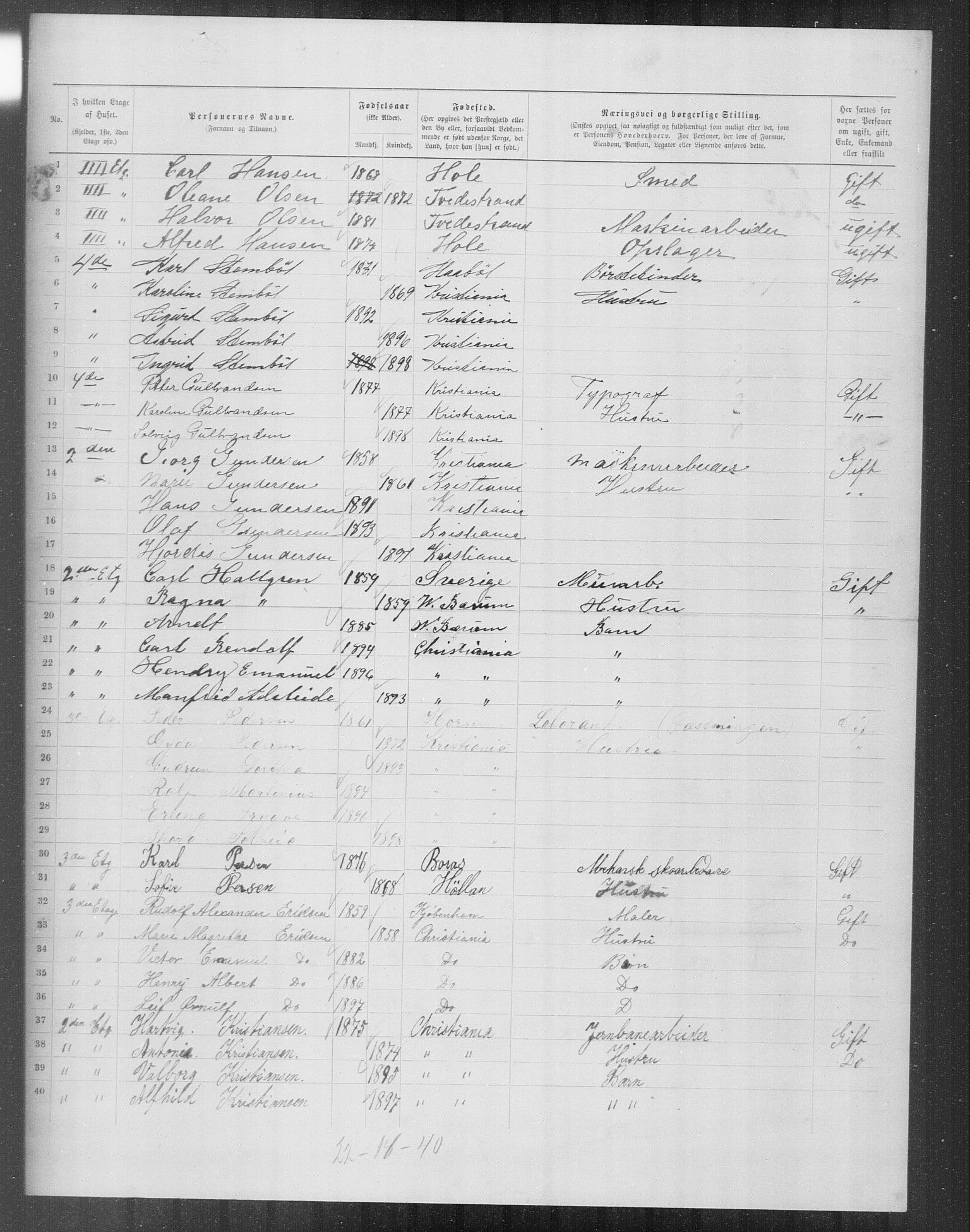 OBA, Municipal Census 1899 for Kristiania, 1899, p. 11771