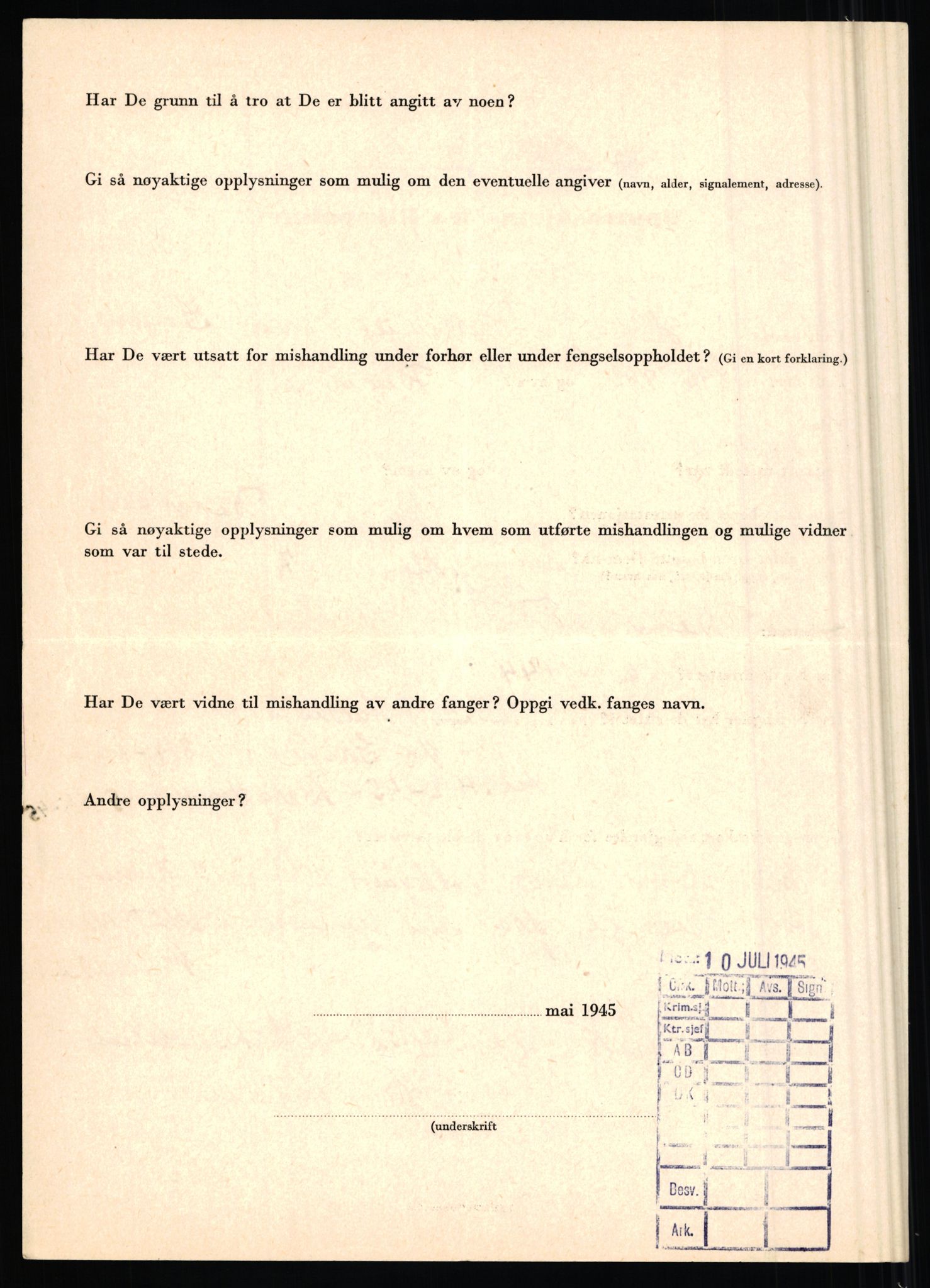 Rikspolitisjefen, AV/RA-S-1560/L/L0016: Sti, Lauritz - Tettum, Karl August, 1940-1945, p. 450