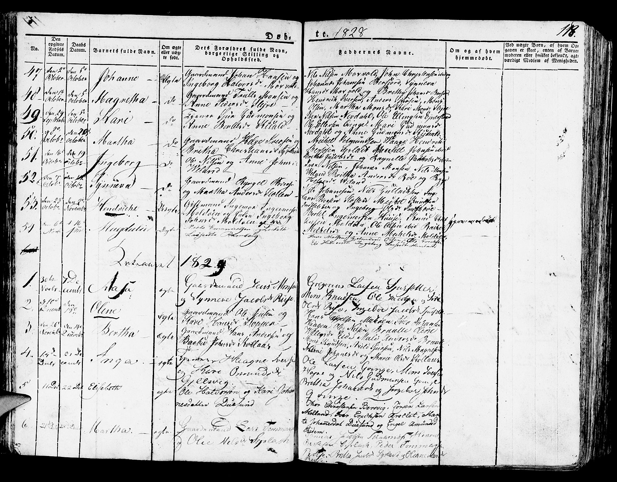 Lindås Sokneprestembete, SAB/A-76701/H/Haa: Parish register (official) no. A 8, 1823-1836, p. 118