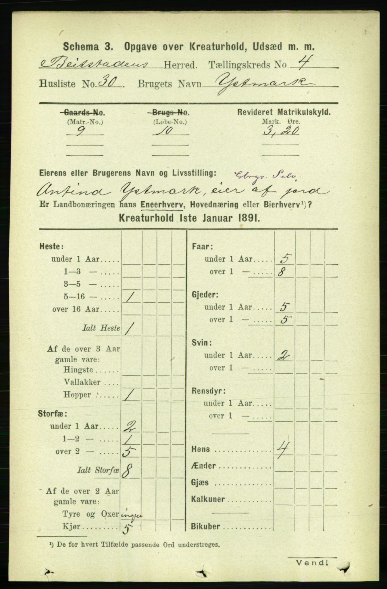 RA, 1891 census for 1727 Beitstad, 1891, p. 5824