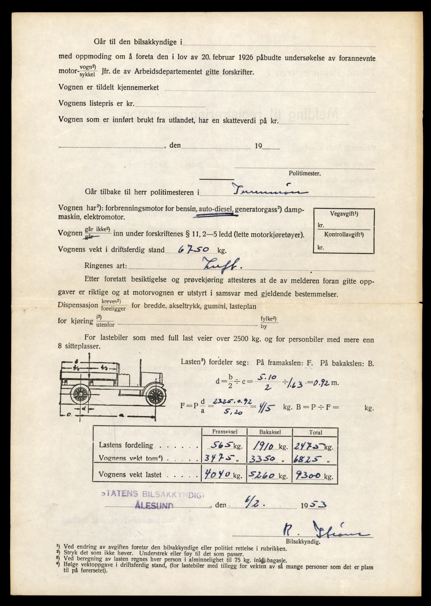 Møre og Romsdal vegkontor - Ålesund trafikkstasjon, AV/SAT-A-4099/F/Fe/L0010: Registreringskort for kjøretøy T 1050 - T 1169, 1927-1998, p. 2454