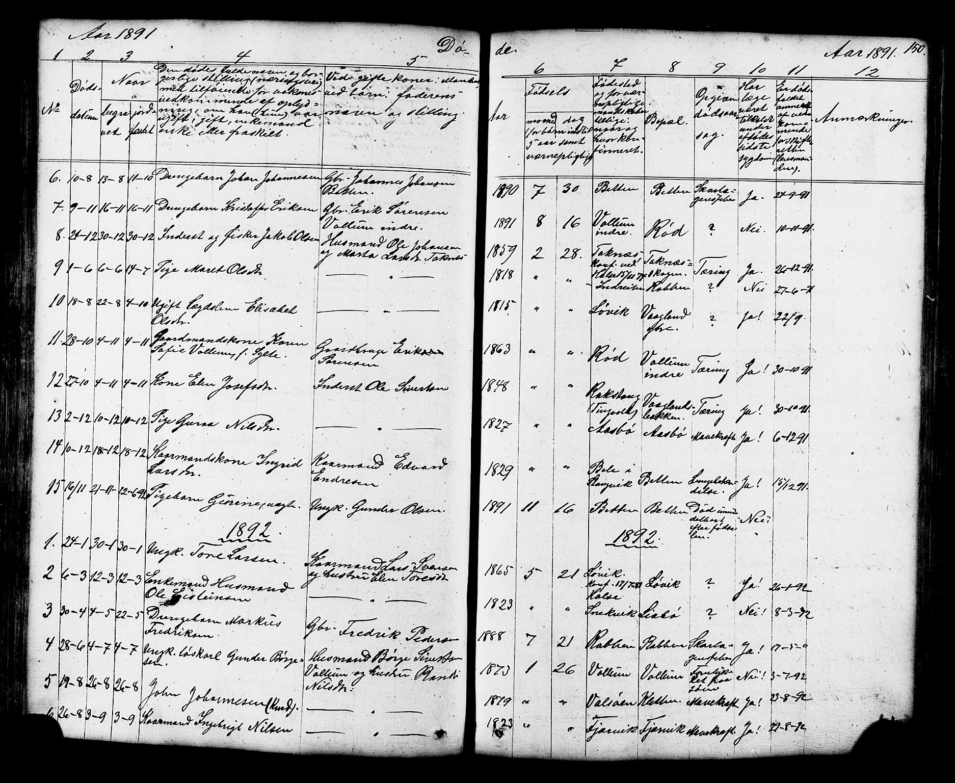 Ministerialprotokoller, klokkerbøker og fødselsregistre - Møre og Romsdal, AV/SAT-A-1454/576/L0890: Parish register (copy) no. 576C01, 1837-1908, p. 150