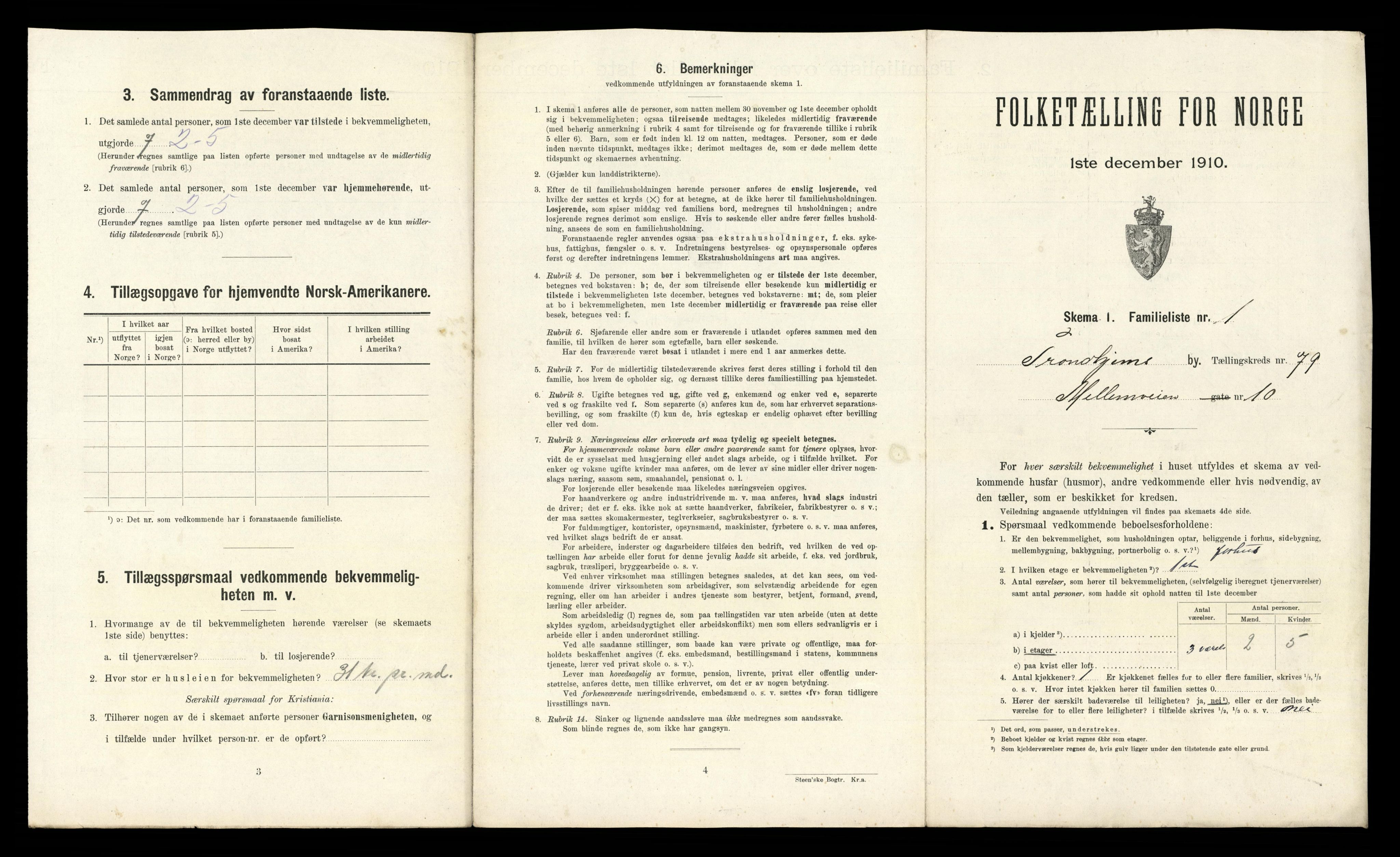 RA, 1910 census for Trondheim, 1910, p. 23887