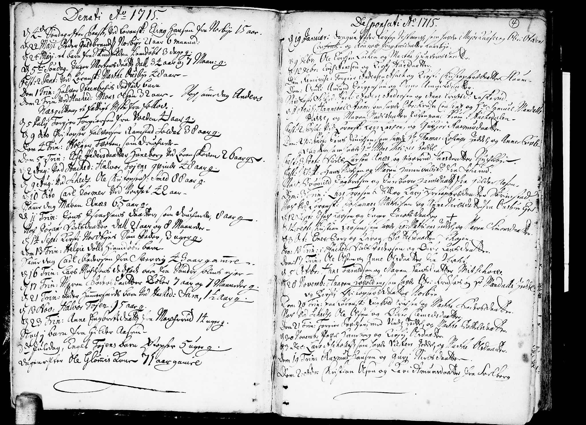 Skedsmo prestekontor Kirkebøker, AV/SAO-A-10033a/F/Fa/L0002: Parish register (official) no. I 2, 1715-1727, p. 4