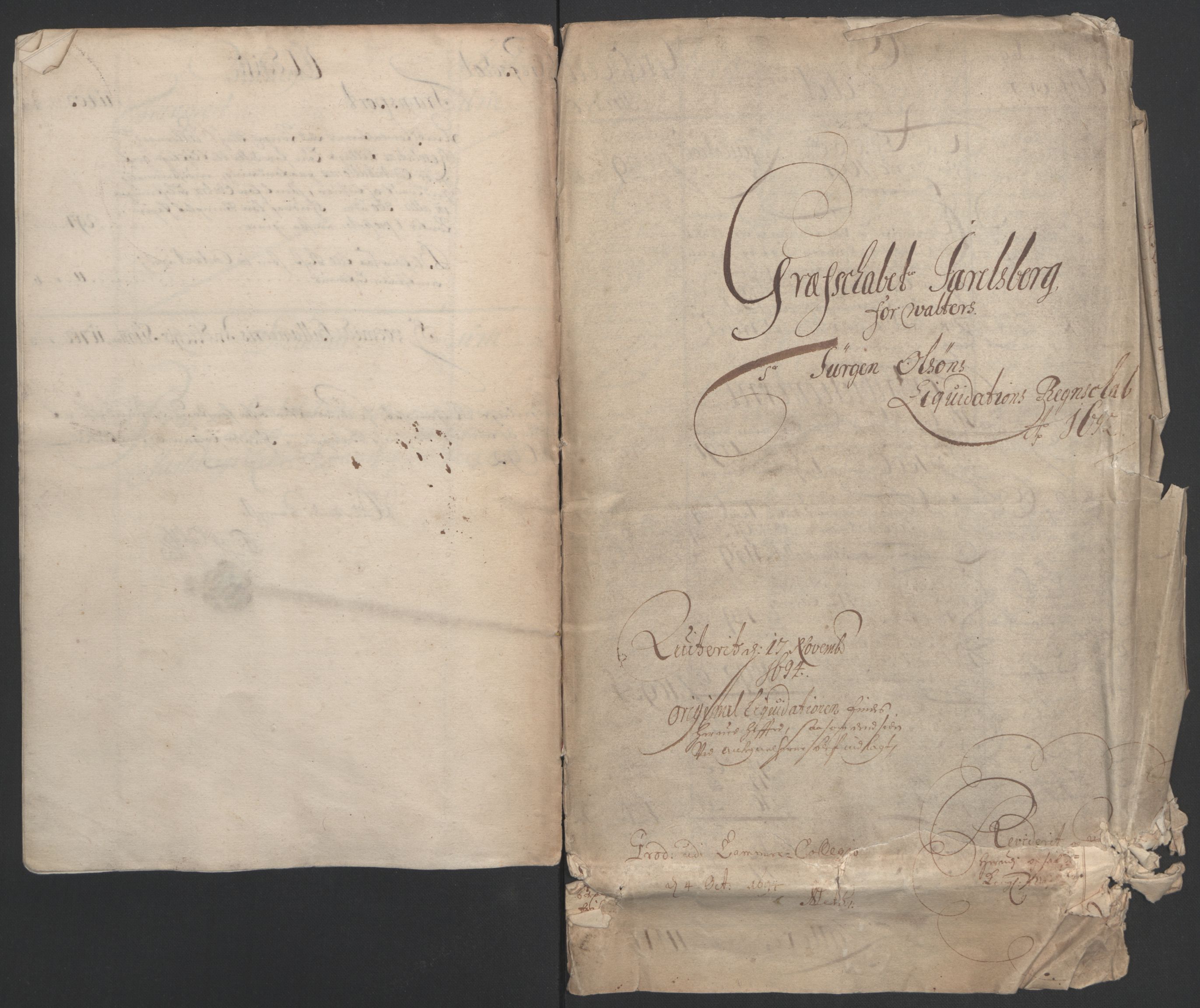 Rentekammeret inntil 1814, Reviderte regnskaper, Fogderegnskap, AV/RA-EA-4092/R32/L1865: Fogderegnskap Jarlsberg grevskap, 1692, p. 9
