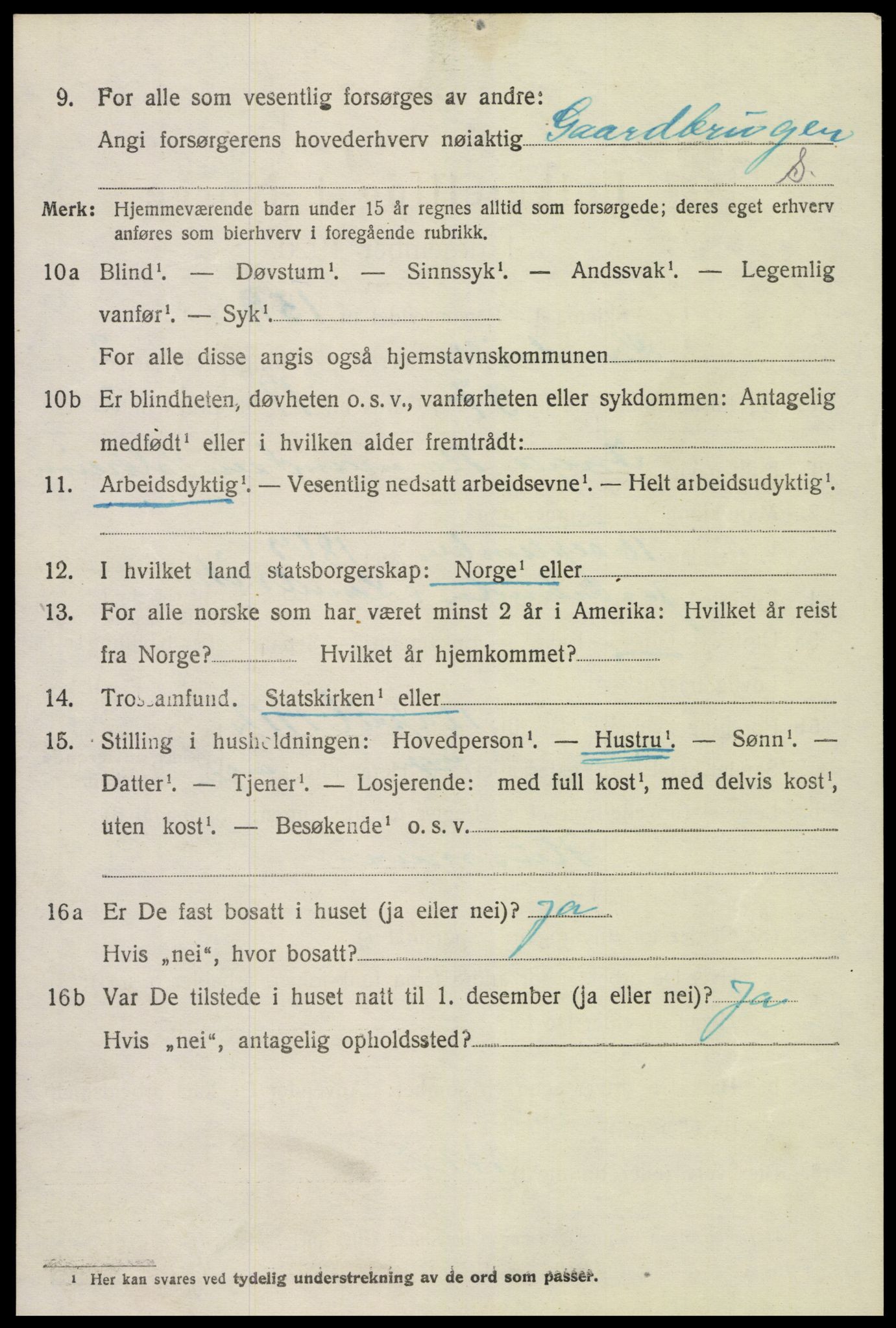 SAK, 1920 census for Landvik, 1920, p. 2083