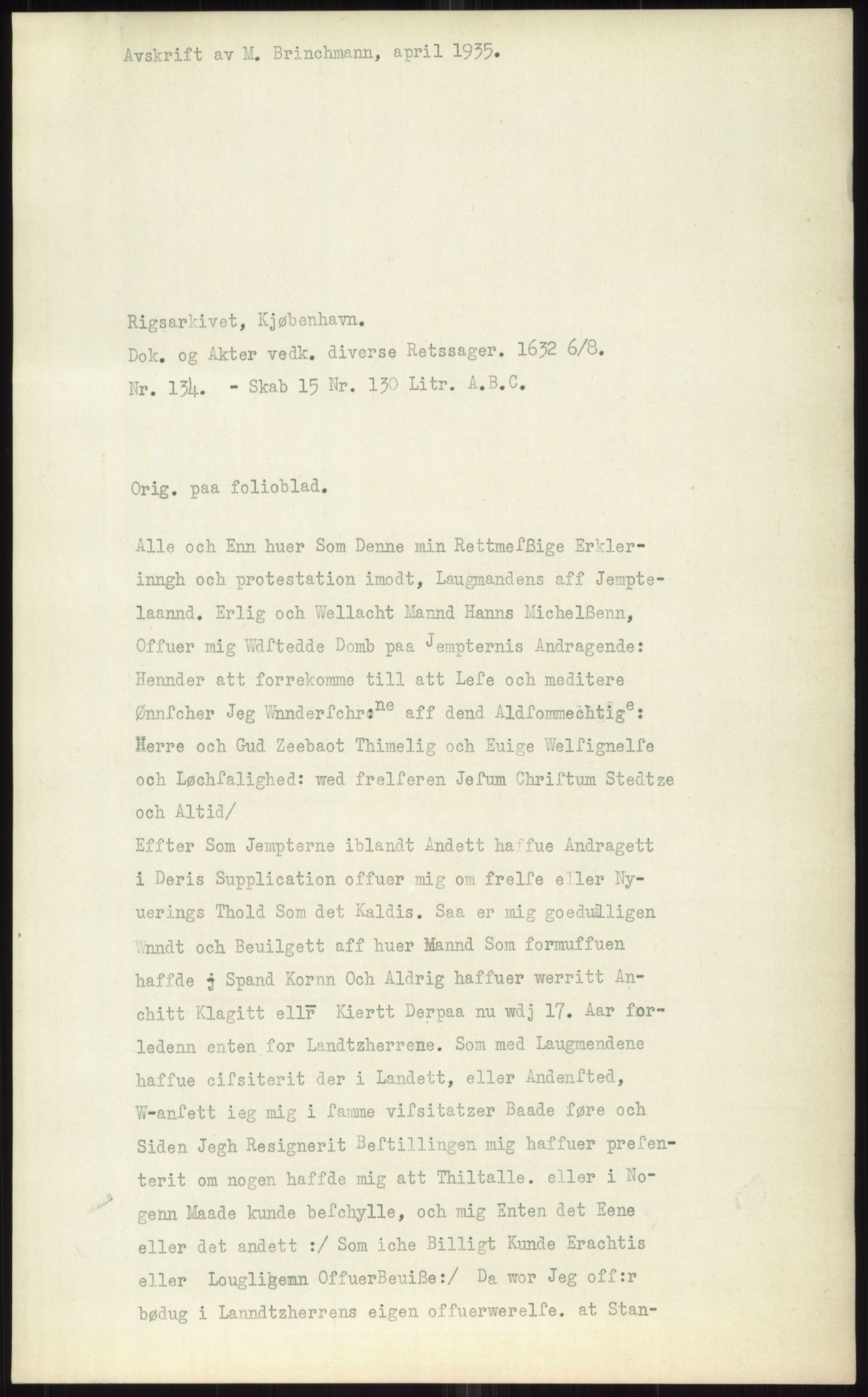 Samlinger til kildeutgivelse, Diplomavskriftsamlingen, AV/RA-EA-4053/H/Ha, p. 3441