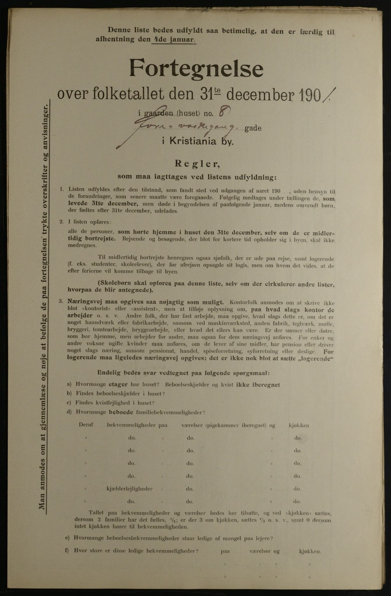 OBA, Municipal Census 1901 for Kristiania, 1901, p. 19794