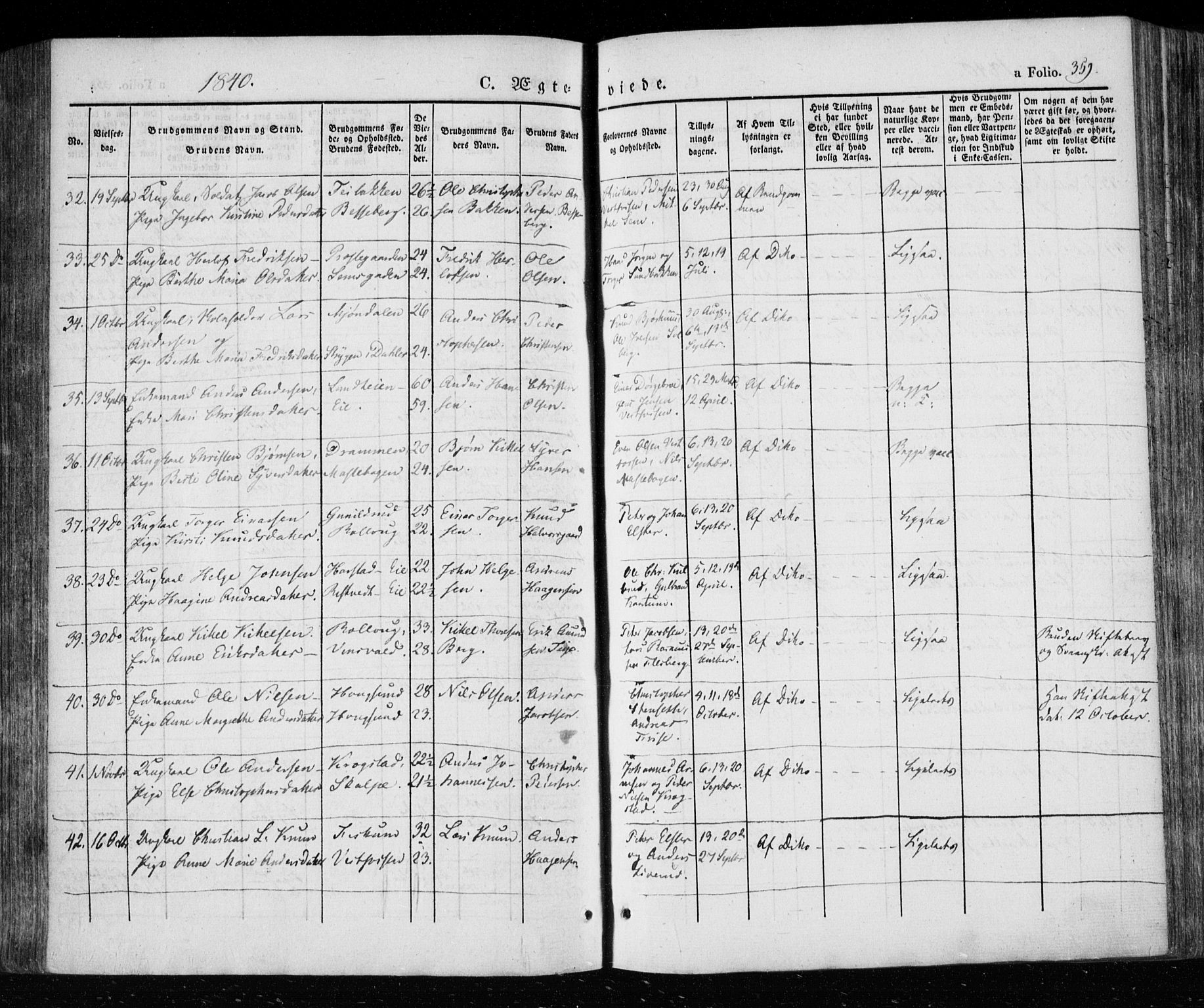 Eiker kirkebøker, SAKO/A-4/F/Fa/L0013a: Parish register (official) no. I 13A, 1832-1845, p. 359
