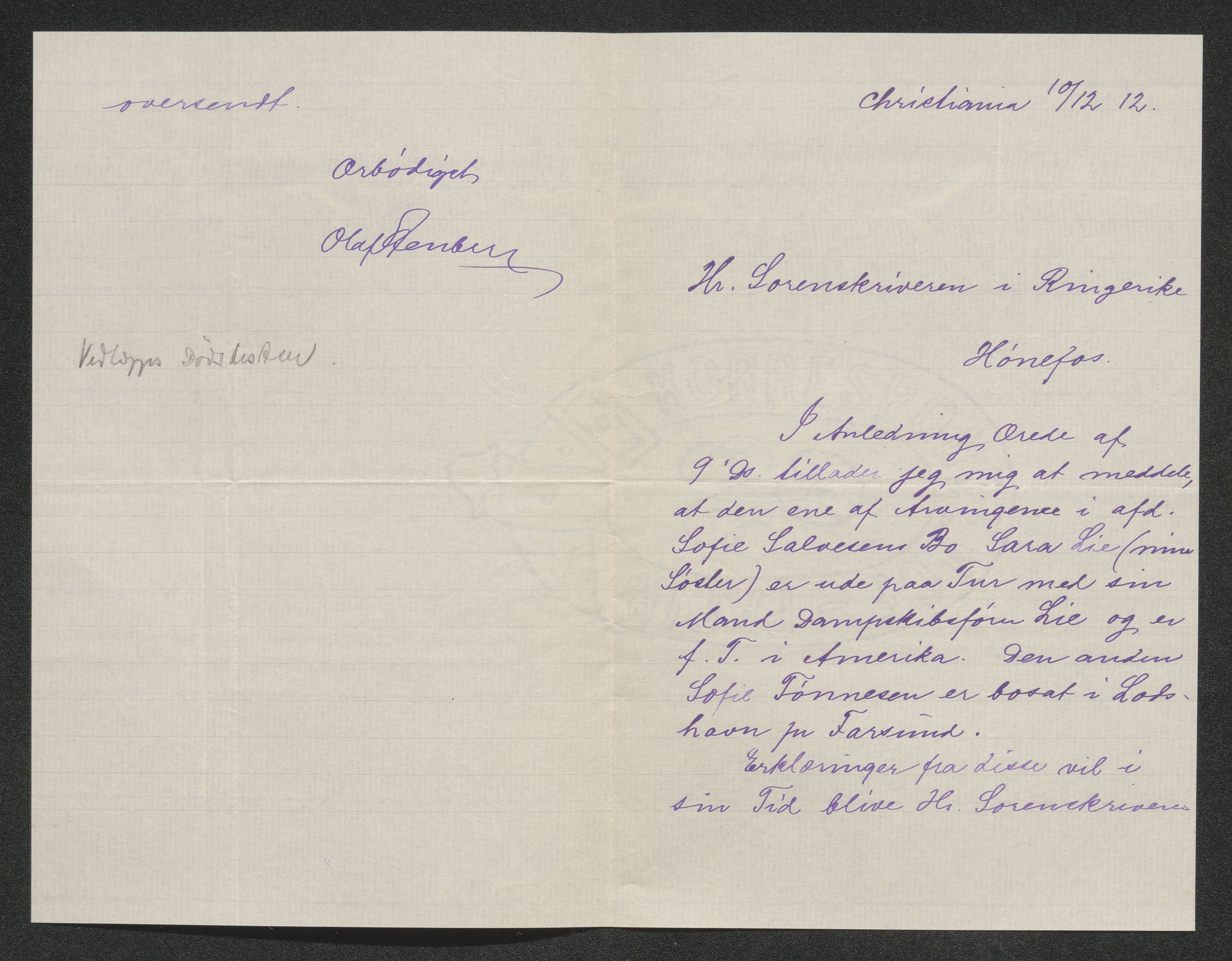Ringerike sorenskriveri, AV/SAKO-A-105/H/Ha/Hab/L0012: Dødsfallslister Norderhov, 1909-1923