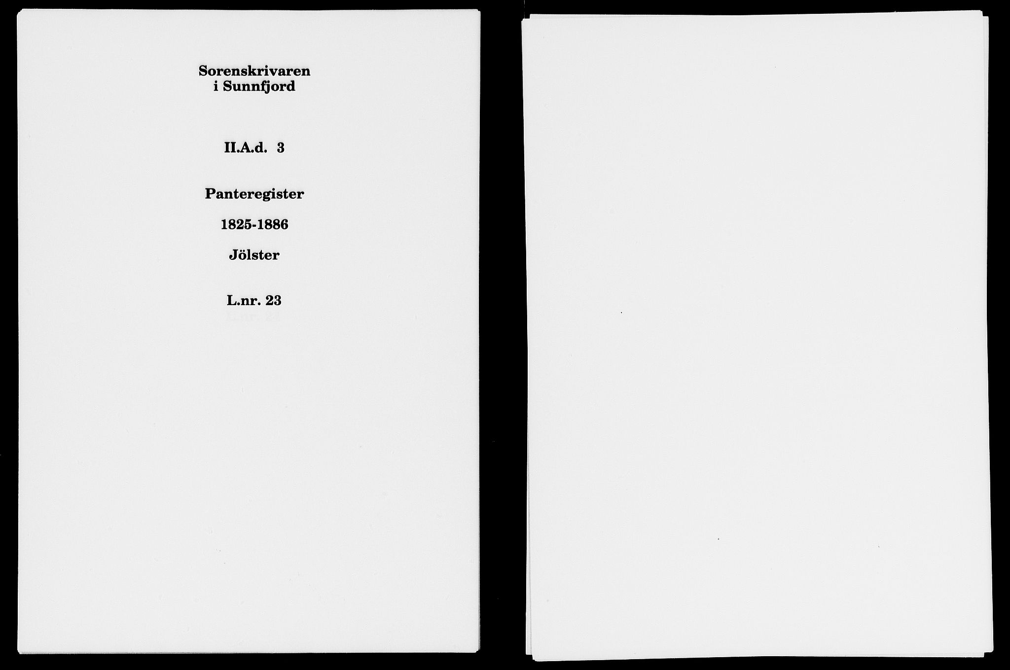 Sunnfjord tingrett, SAB/A-3201/1/G/Ga/Gad/L0003: Mortgage register no. II.A.d.3, 1825-1886