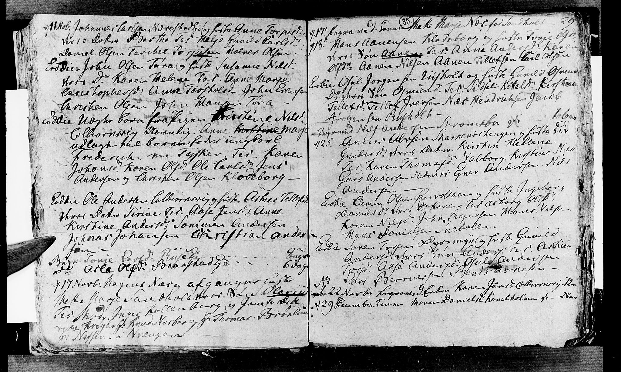 Øyestad sokneprestkontor, AV/SAK-1111-0049/F/Fb/L0002: Parish register (copy) no. B 2, 1795-1807, p. 85