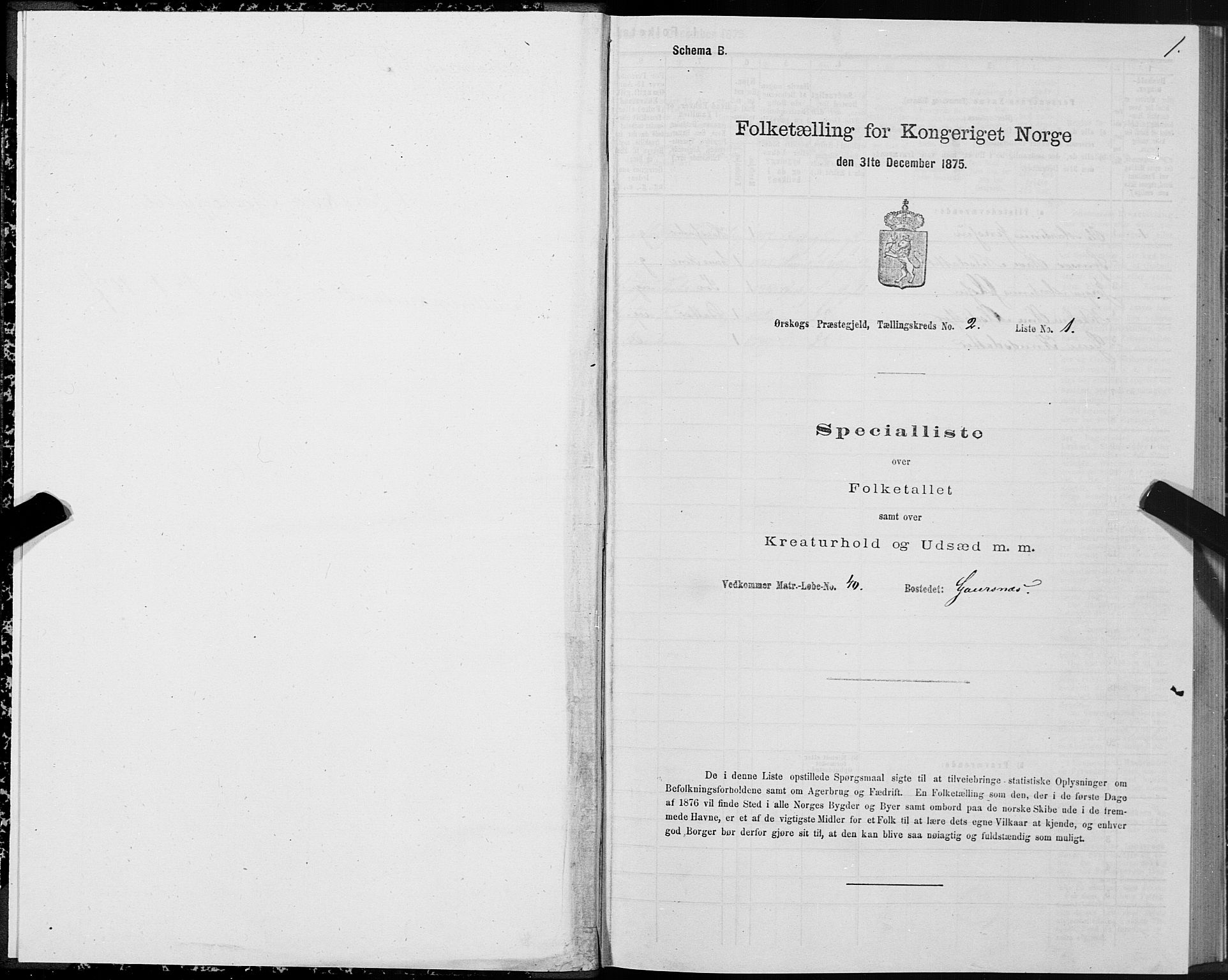 SAT, 1875 census for 1527P Ørskog, 1875, p. 2001