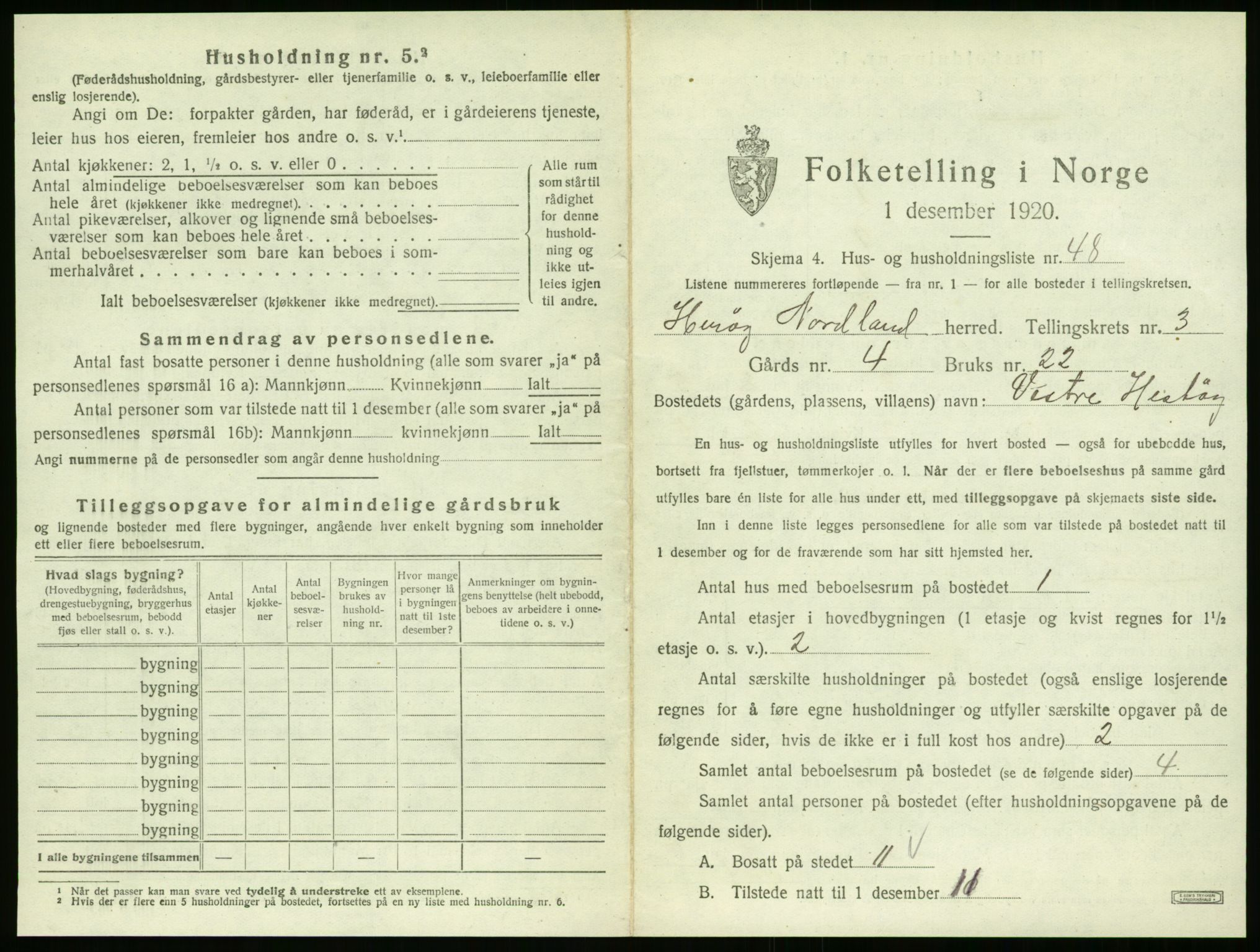 SAT, 1920 census for Herøy, 1920, p. 290