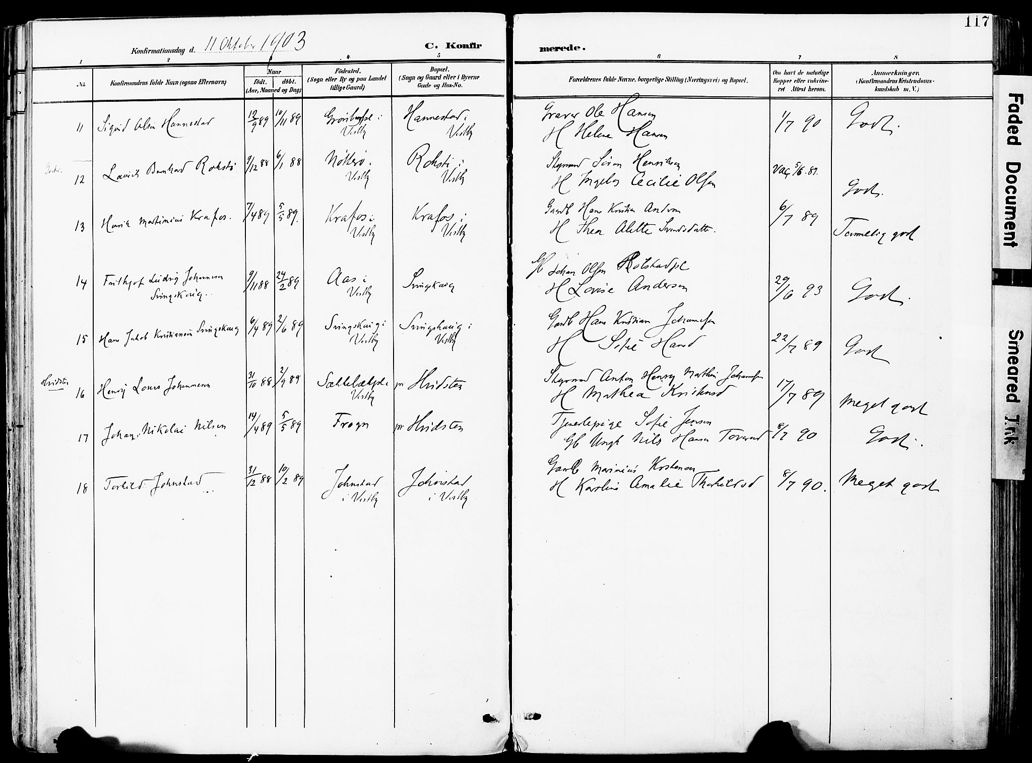Vestby prestekontor Kirkebøker, AV/SAO-A-10893/F/Fa/L0010: Parish register (official) no. I 10, 1900-1926, p. 117