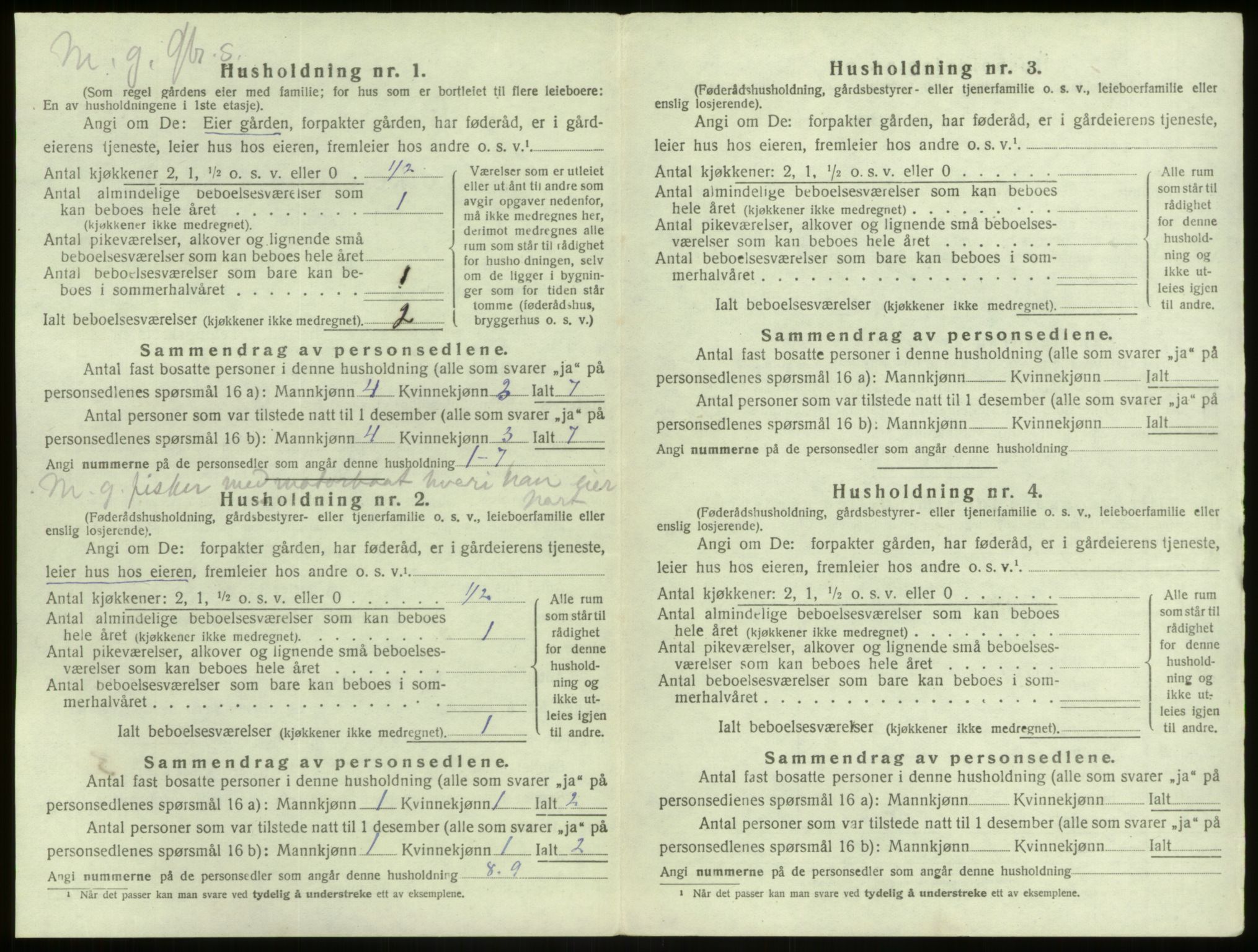 SAB, 1920 census for Lindås, 1920, p. 1350