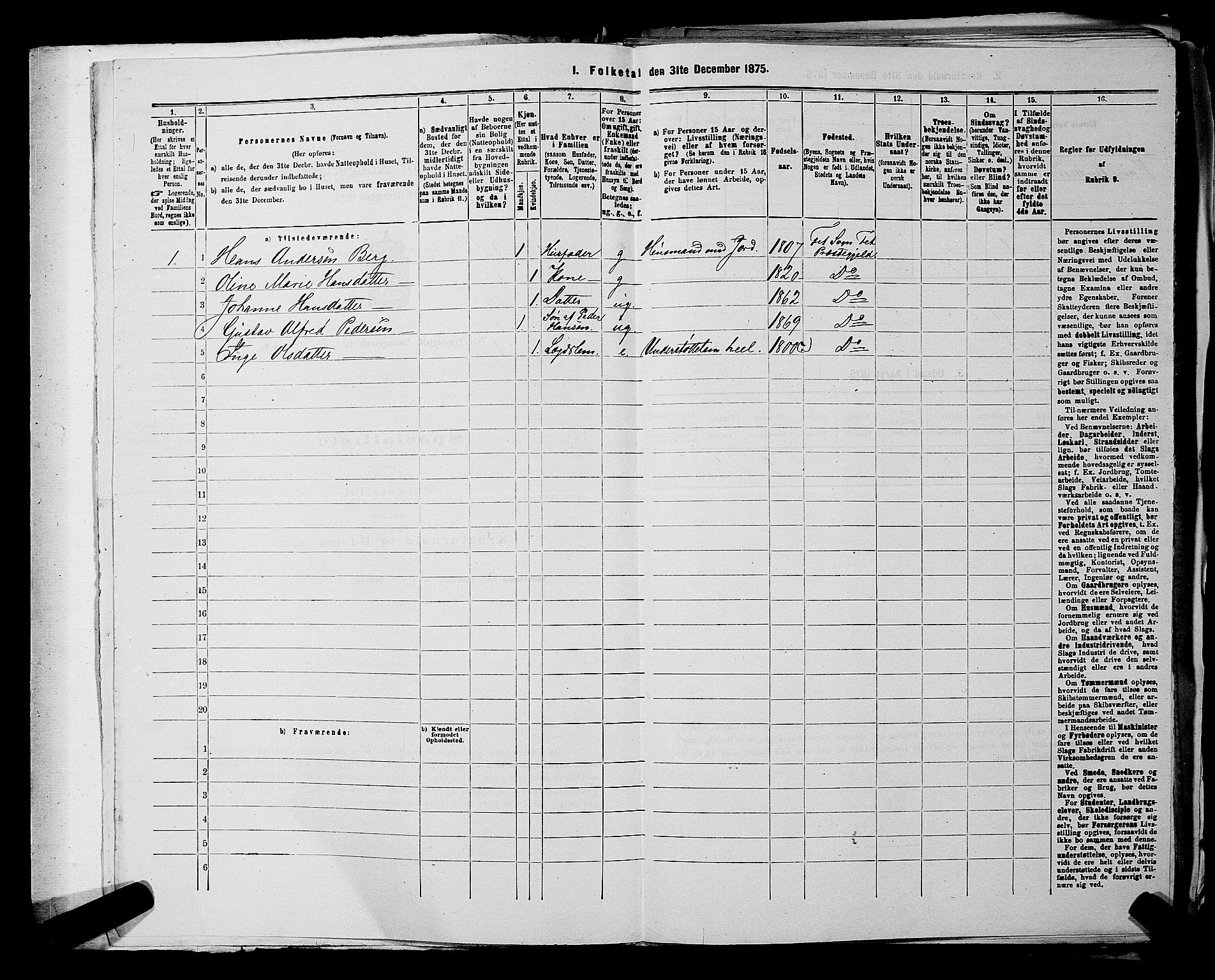 RA, 1875 census for 0227P Fet, 1875, p. 653