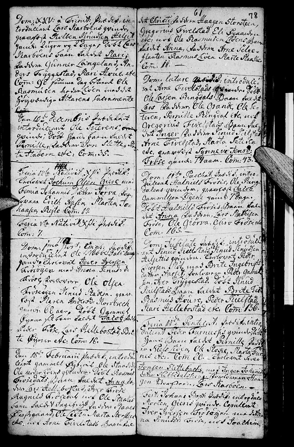 Ministerialprotokoller, klokkerbøker og fødselsregistre - Møre og Romsdal, SAT/A-1454/519/L0243: Parish register (official) no. 519A02, 1760-1770, p. 77-78