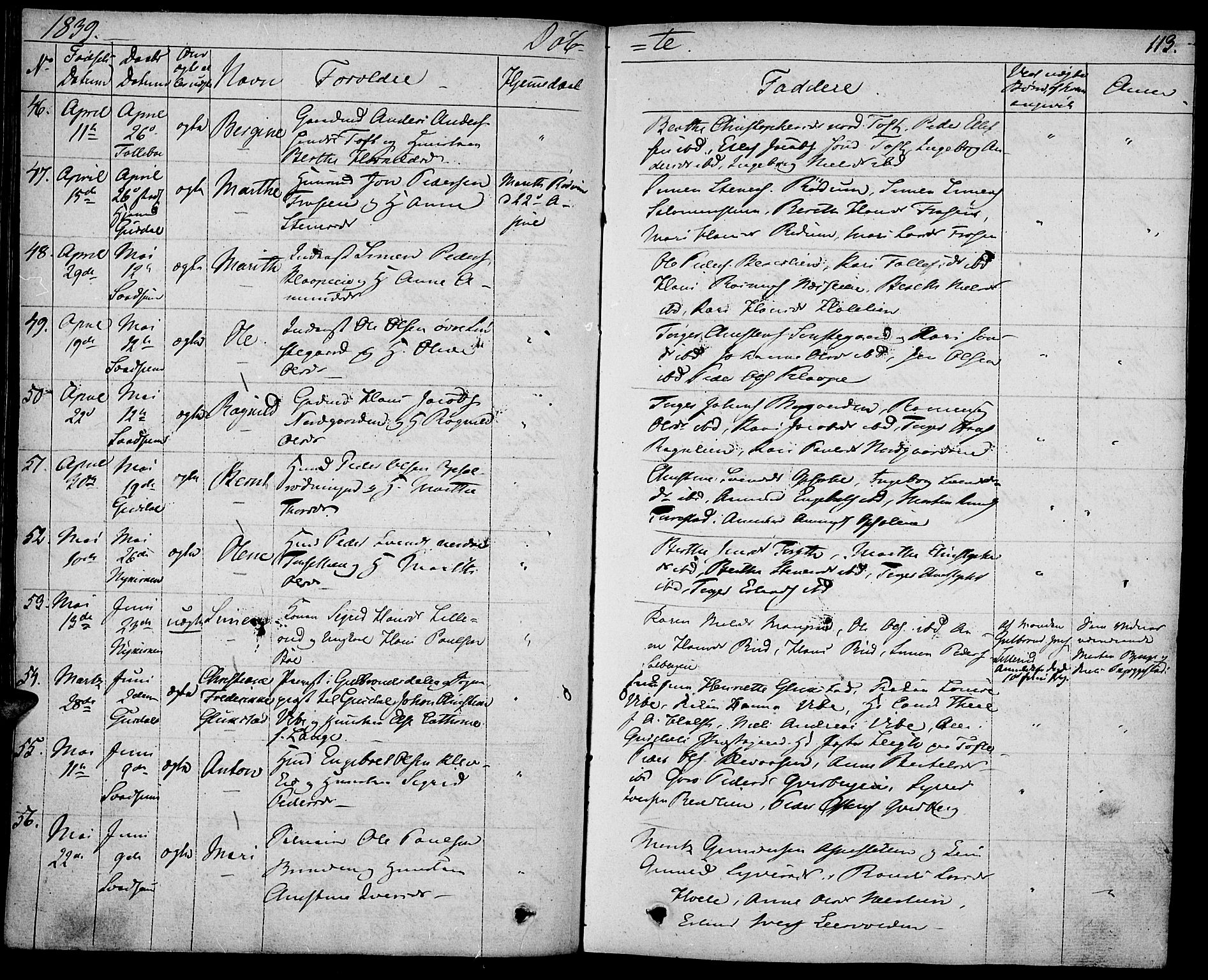 Gausdal prestekontor, AV/SAH-PREST-090/H/Ha/Haa/L0006: Parish register (official) no. 6, 1830-1839, p. 113