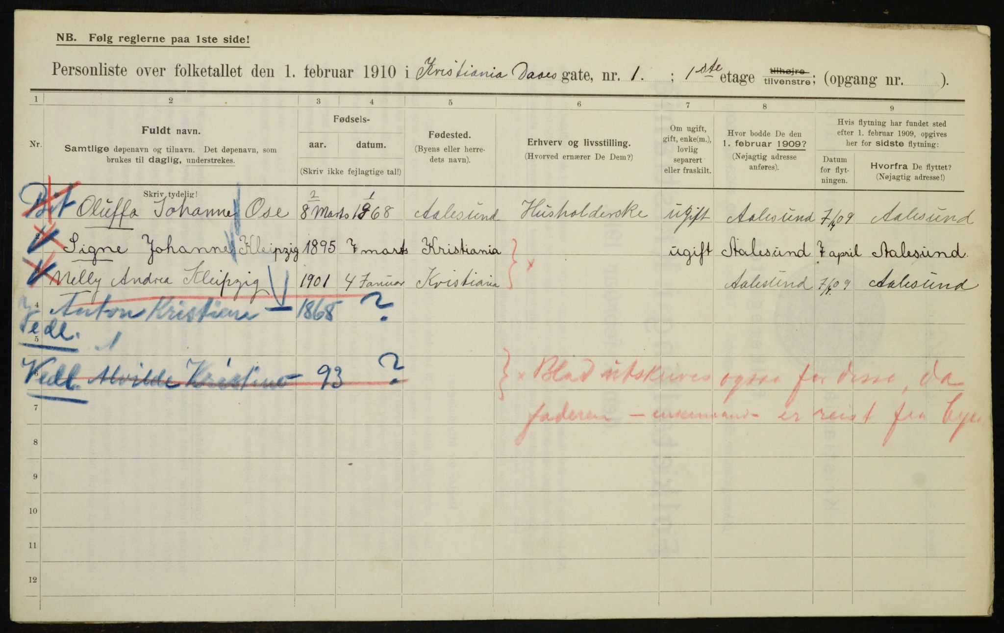 OBA, Municipal Census 1910 for Kristiania, 1910, p. 16959