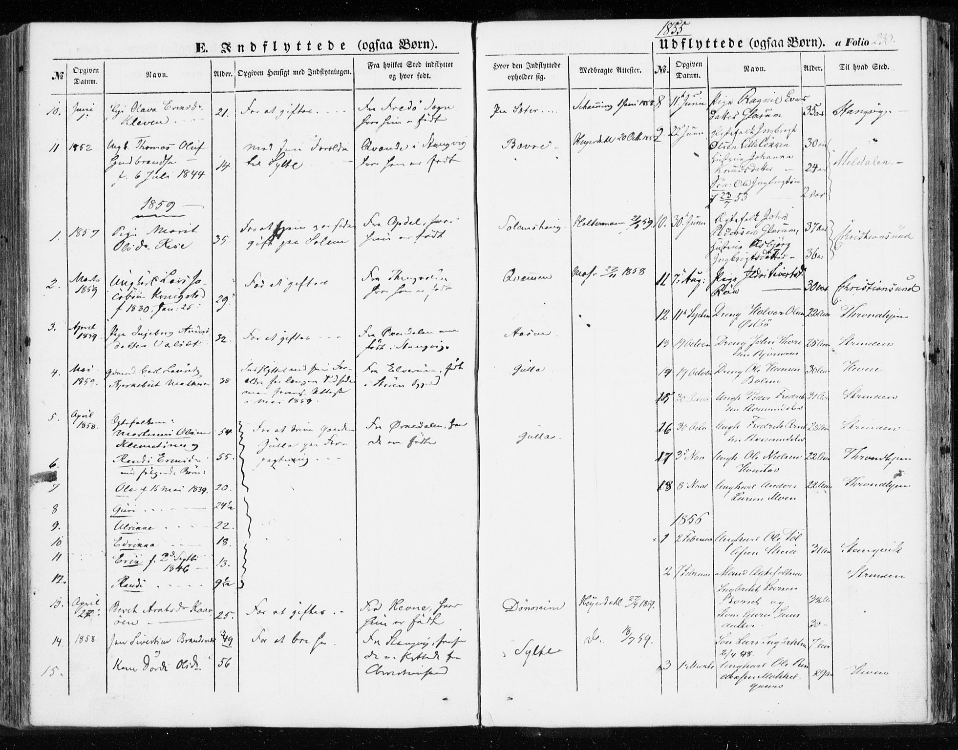 Ministerialprotokoller, klokkerbøker og fødselsregistre - Møre og Romsdal, SAT/A-1454/595/L1044: Parish register (official) no. 595A06, 1852-1863, p. 230