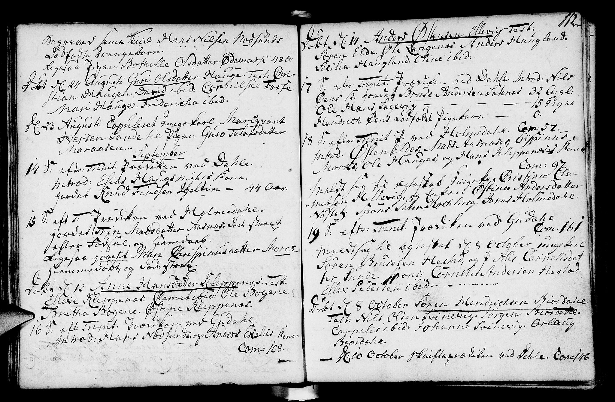 Fjaler sokneprestembete, AV/SAB-A-79801/H/Haa/Haaa/L0003: Parish register (official) no. A 3, 1799-1814, p. 112