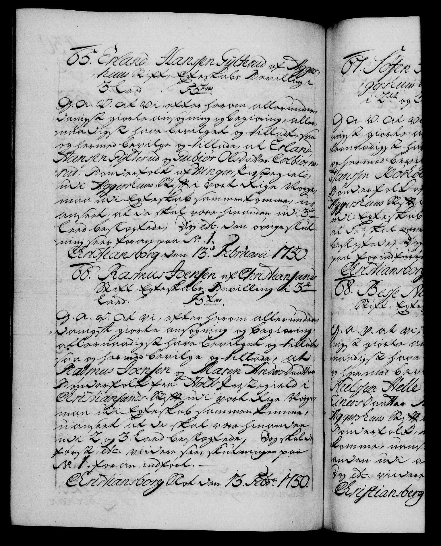 Danske Kanselli 1572-1799, AV/RA-EA-3023/F/Fc/Fca/Fcaa/L0036: Norske registre, 1749-1750, p. 430b