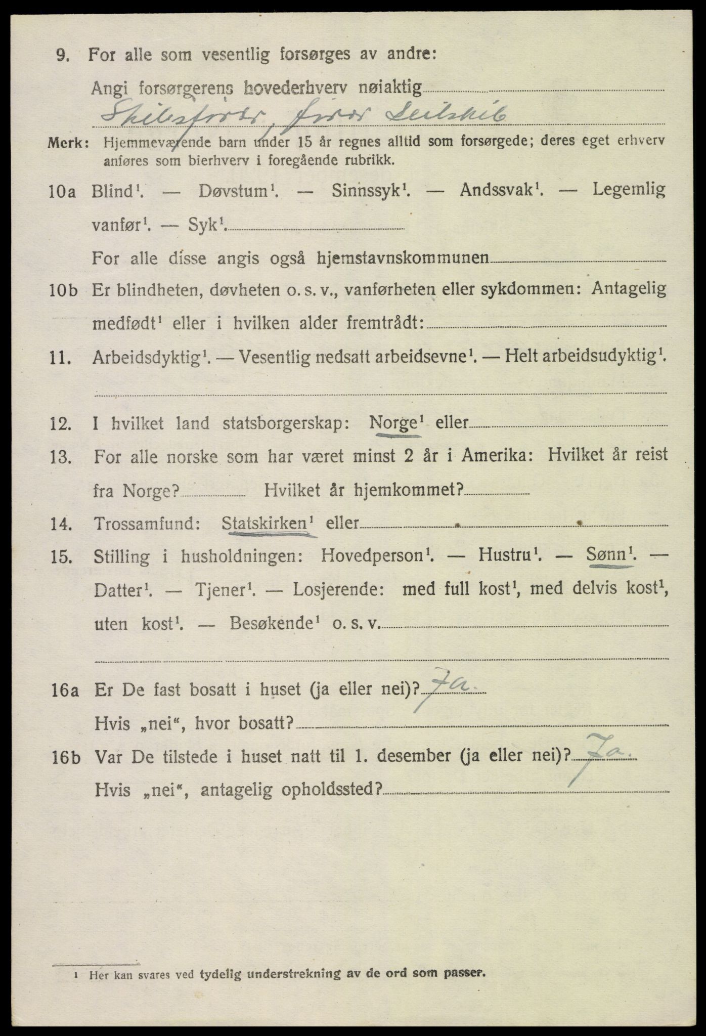 SAK, 1920 census for Tromøy, 1920, p. 1894