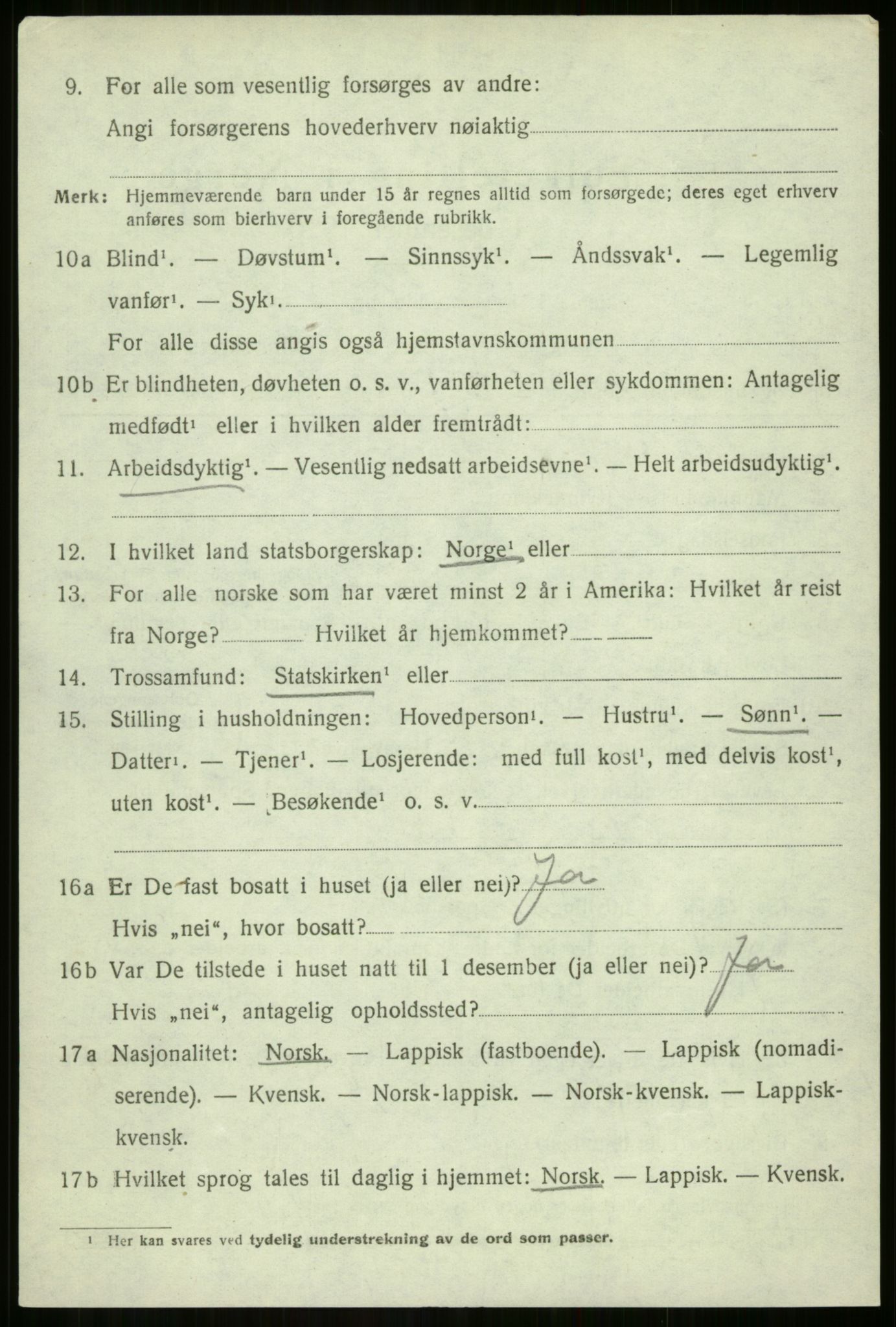 SATØ, 1920 census for Sørreisa, 1920, p. 2961