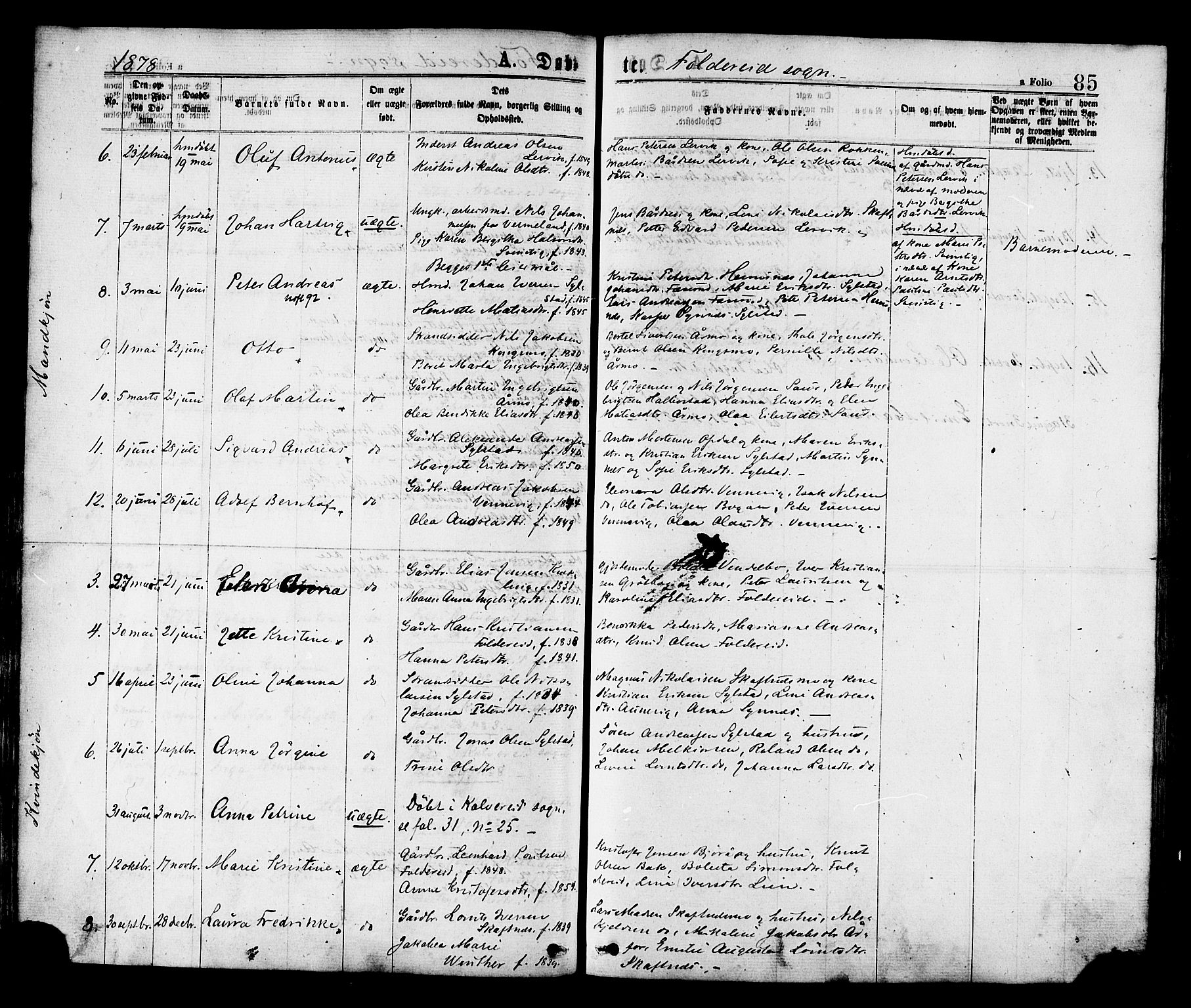 Ministerialprotokoller, klokkerbøker og fødselsregistre - Nord-Trøndelag, SAT/A-1458/780/L0642: Parish register (official) no. 780A07 /2, 1878-1885, p. 85