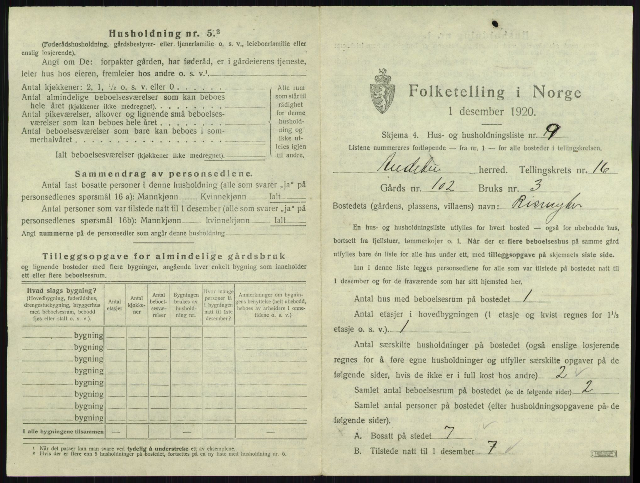 SAKO, 1920 census for Andebu, 1920, p. 888