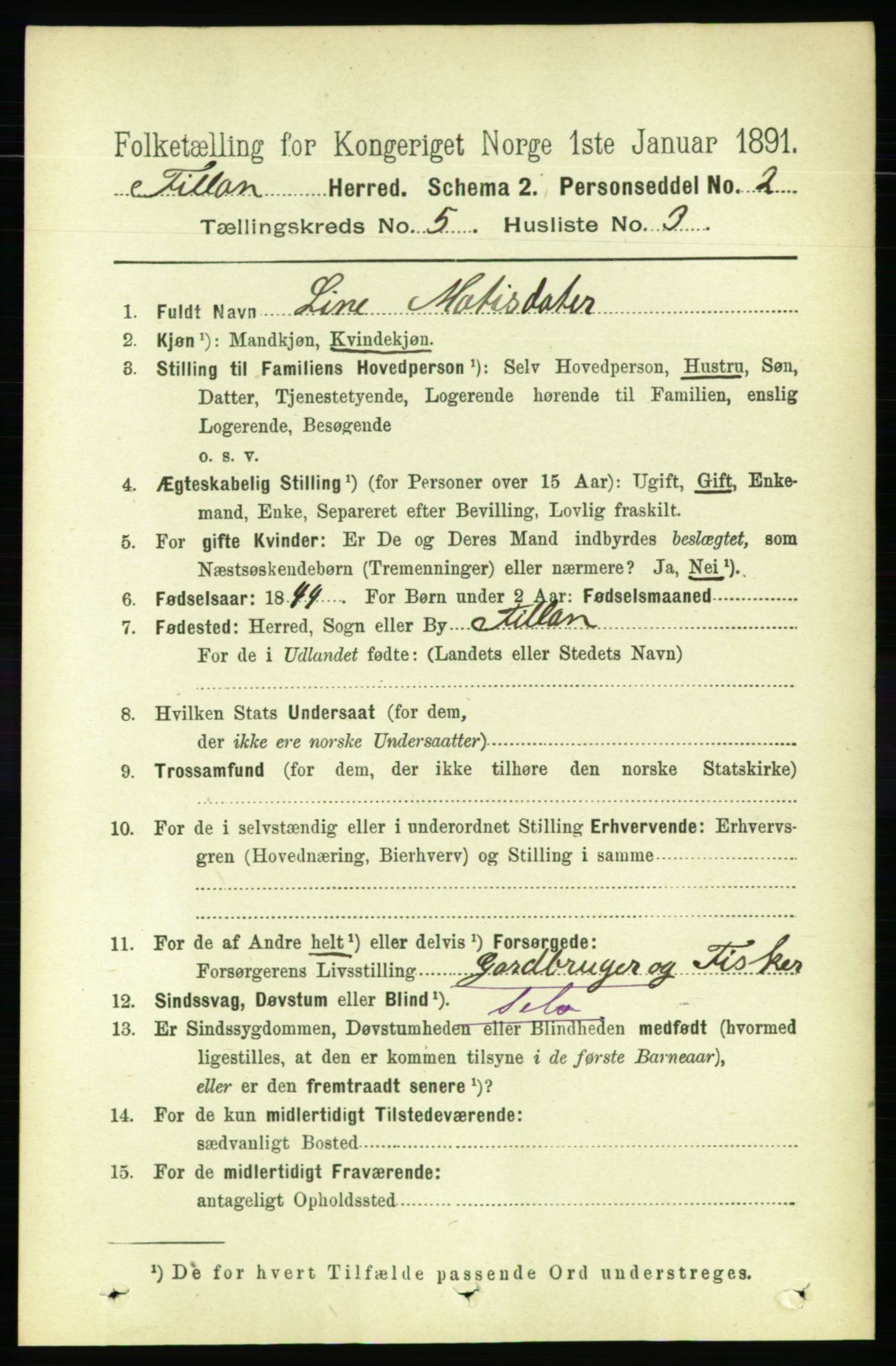 RA, 1891 census for 1616 Fillan, 1891, p. 1001