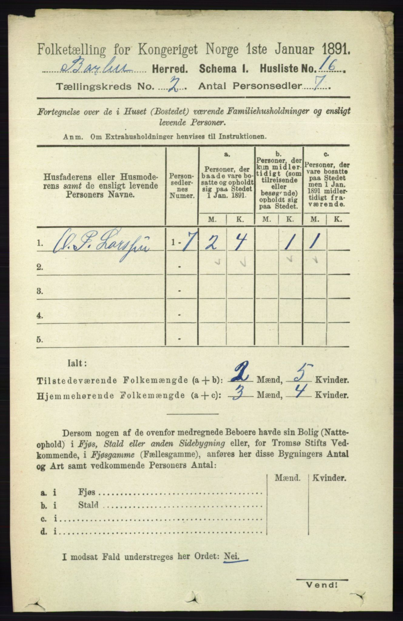 RA, 1891 census for 0990 Barbu, 1891, p. 858