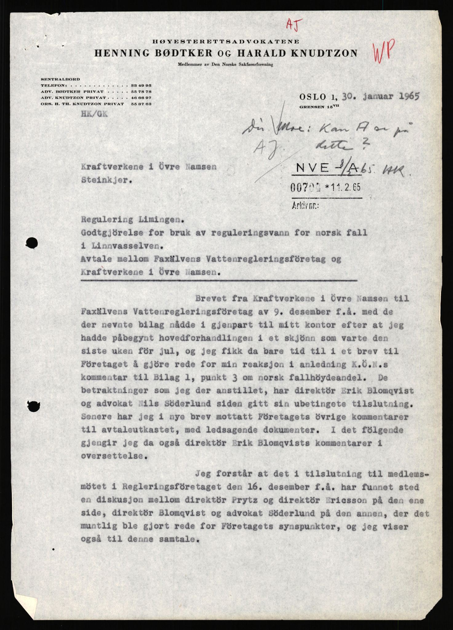 NVE, Administrasjonsdirektoratet 1961-1985, RA/S-6097/D/Dc/Dca/L0088: Limingen / Kvarnbergsvatnet, 1957-1985, p. 336