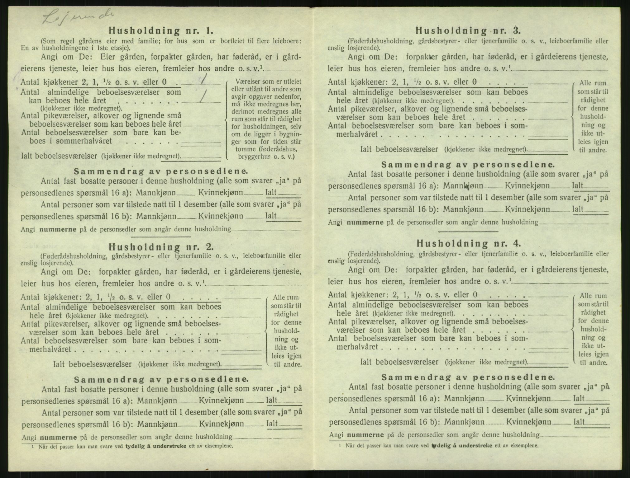 SAT, 1920 census for Borge, 1920, p. 276