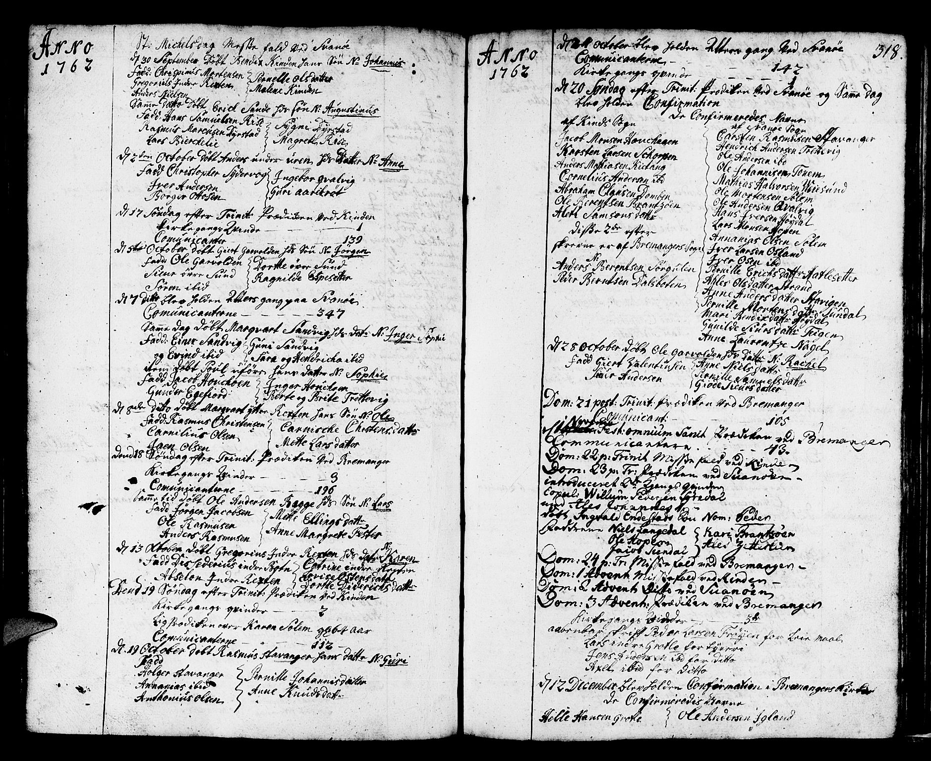 Kinn sokneprestembete, AV/SAB-A-80801/H/Haa/Haaa/L0002: Parish register (official) no. A 2, 1729-1785, p. 318